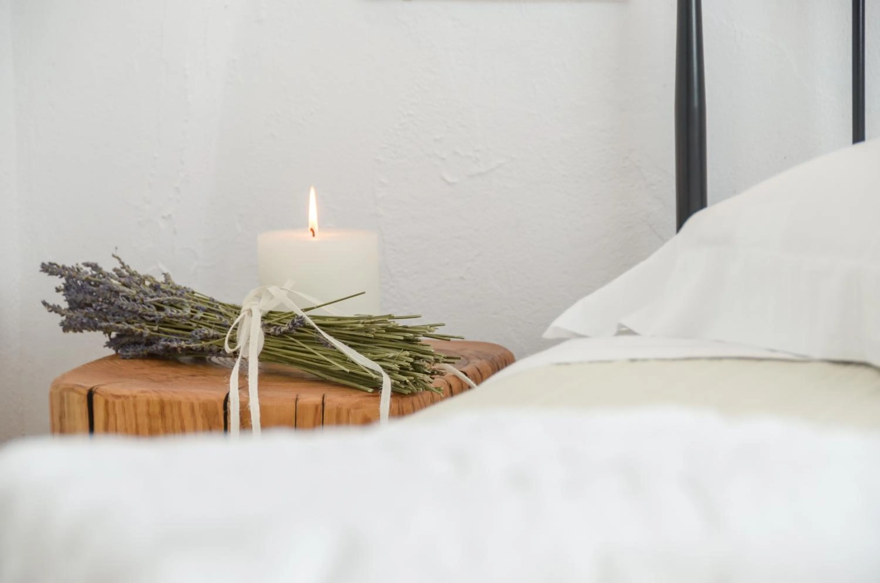Decorative detail, Bed in Galini Hotel