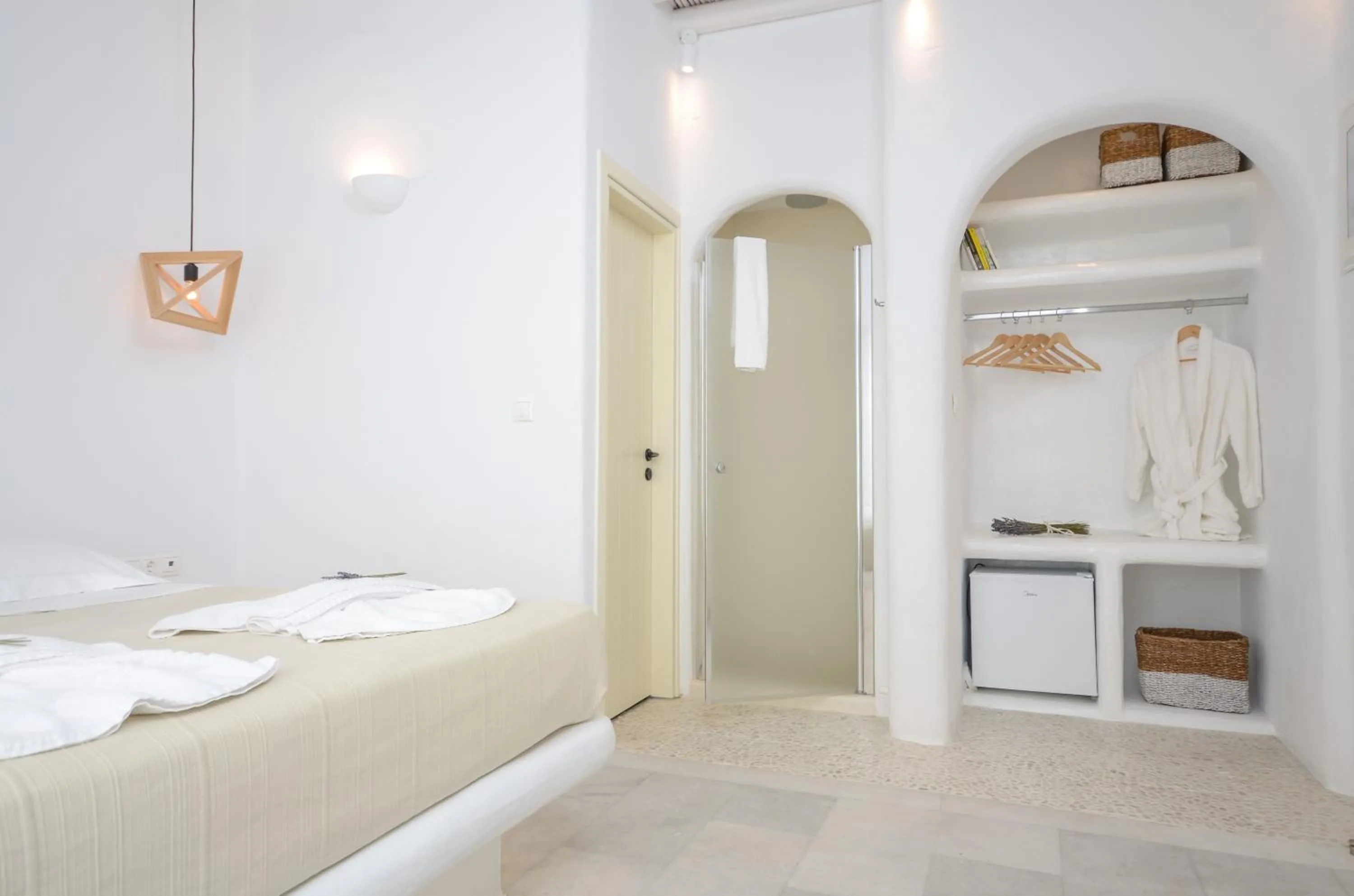 Bedroom, Bed in Galini Hotel