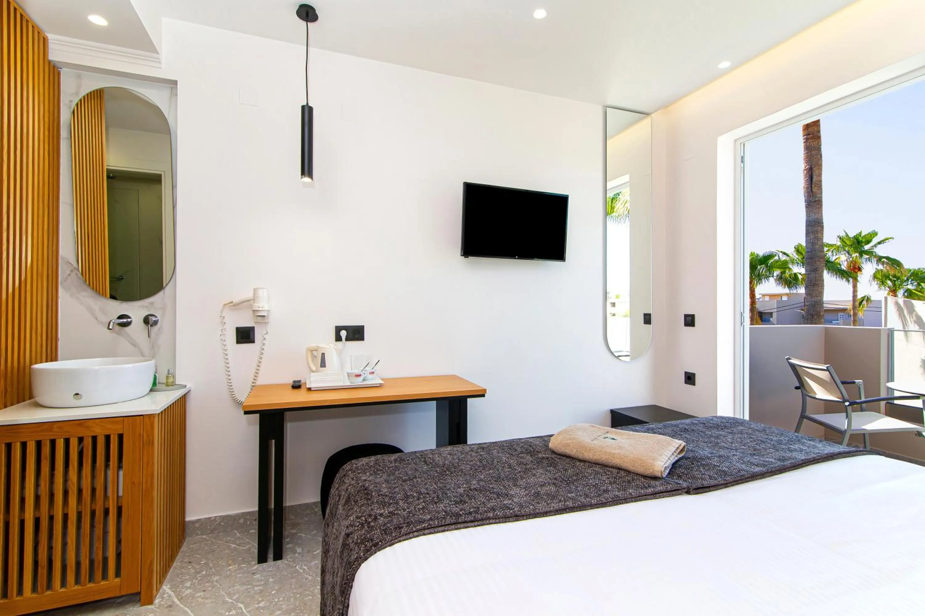 Bed in Aeolos Beach Resort