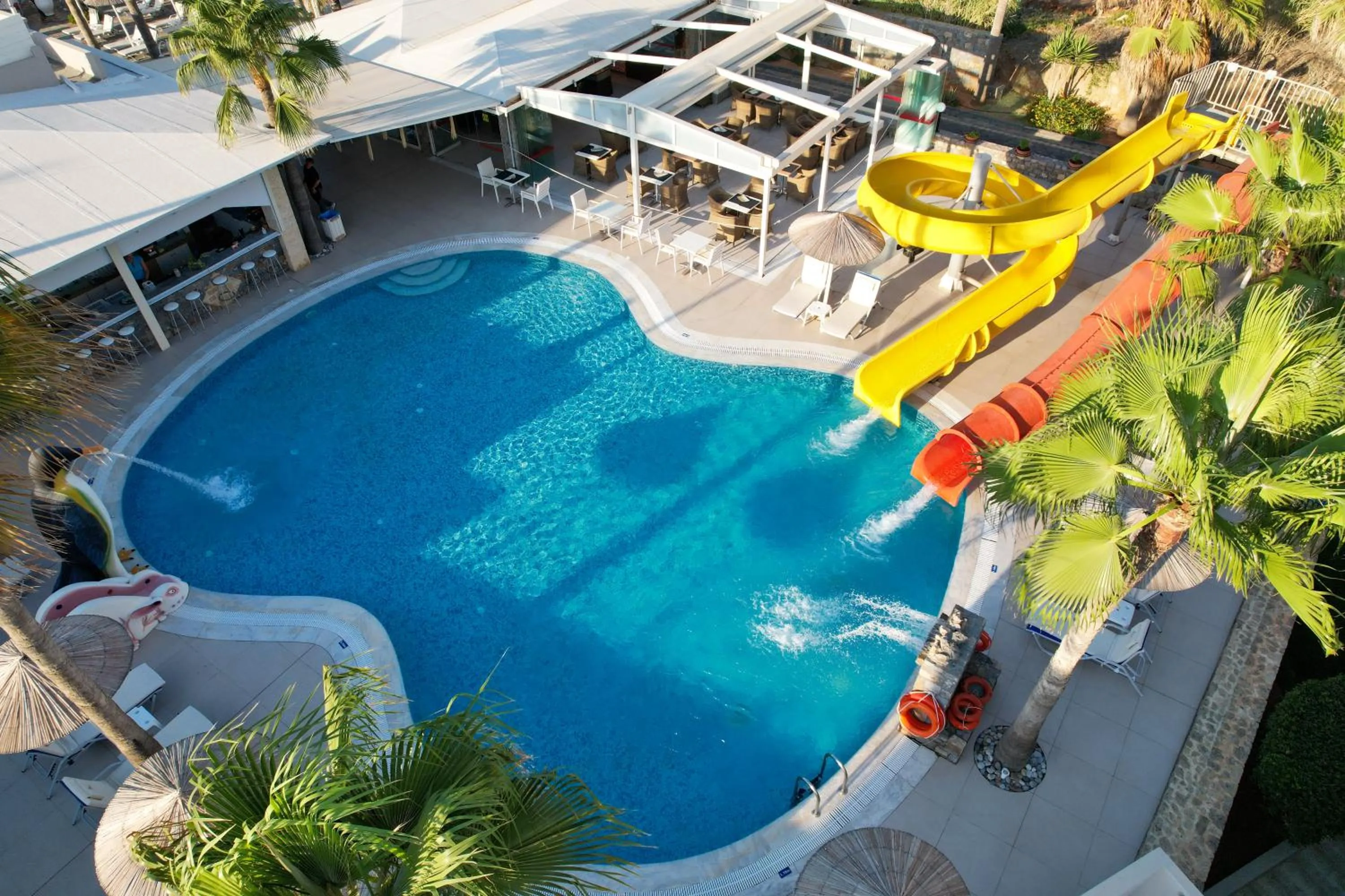 Pool view in Aeolos Beach Resort