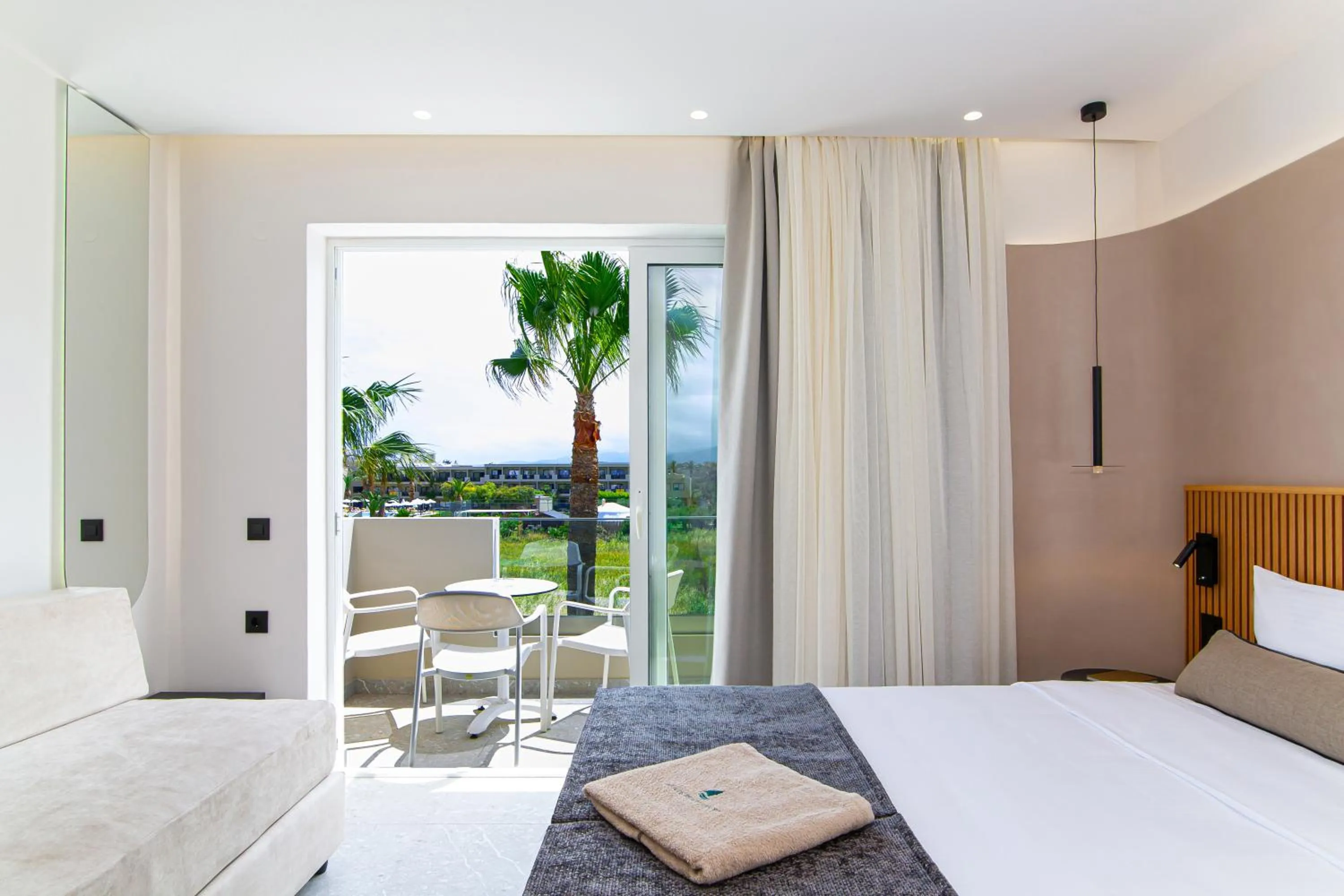 Bed in Aeolos Beach Resort