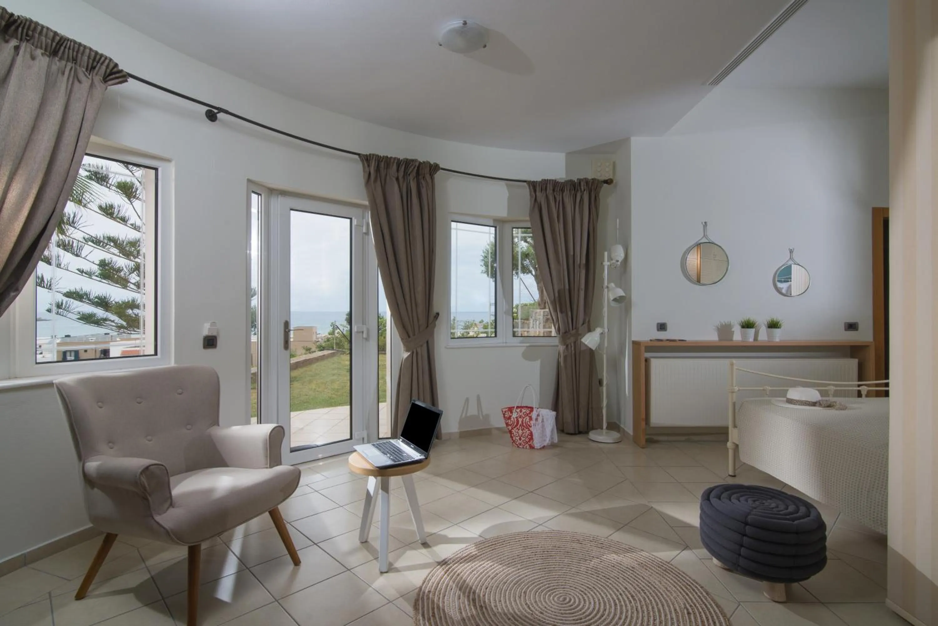 Seating area in Rainbow Apartments