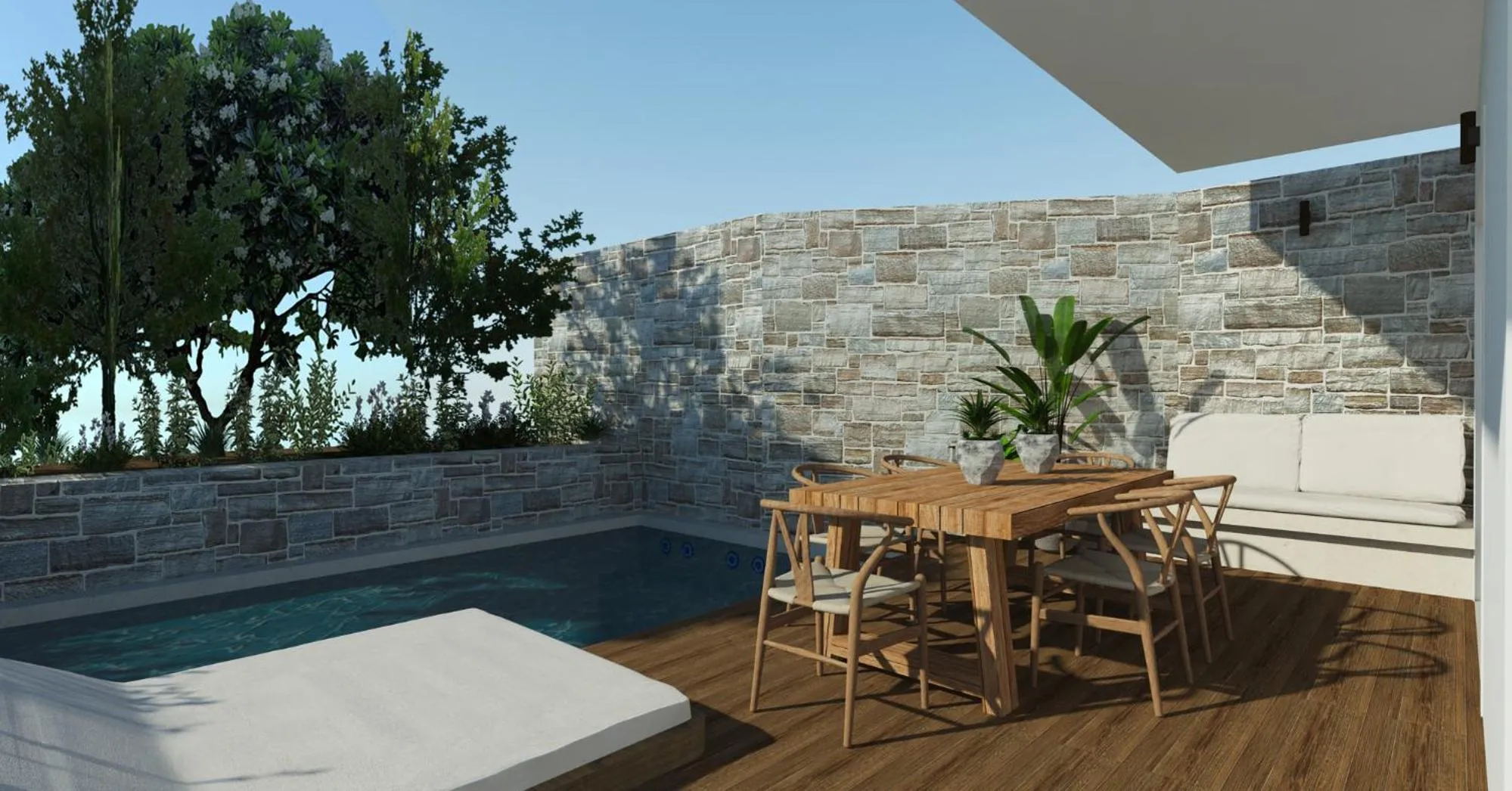 Swimming pool in Rainbow Apartments