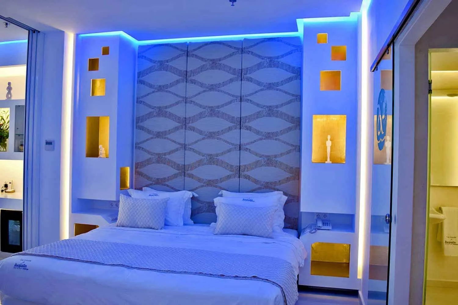Bed in Aegialis Hotel & Spa