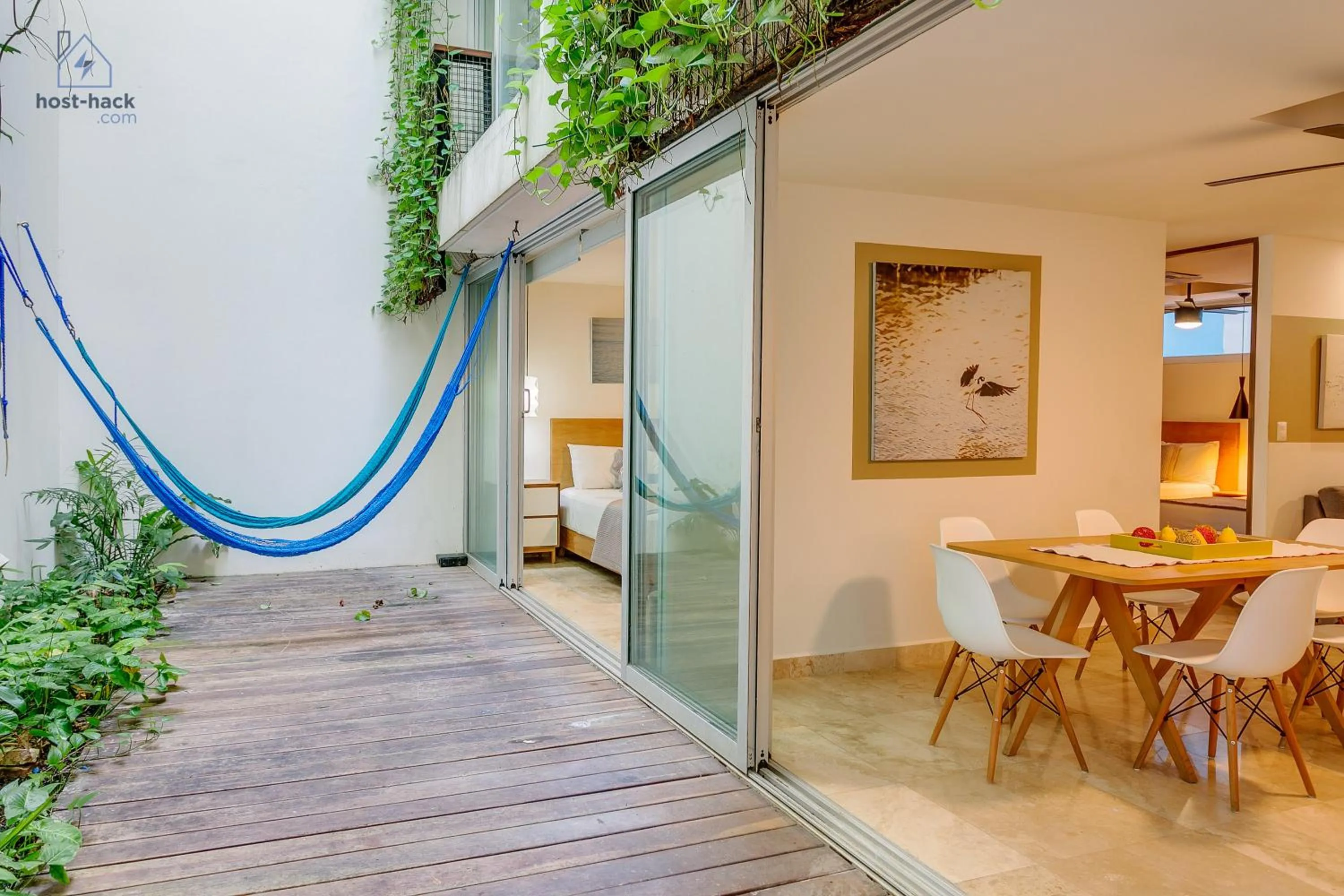 Patio in Aptartment with Patio, Rooftop & Pool Close to the Beach - Danzamar 2