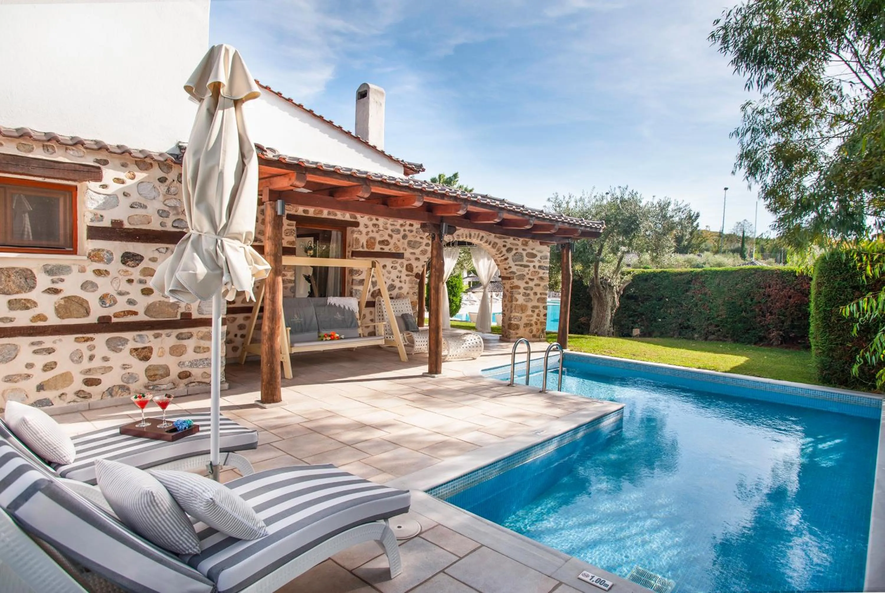 Patio in Acrotel Athena Pallas & Residence