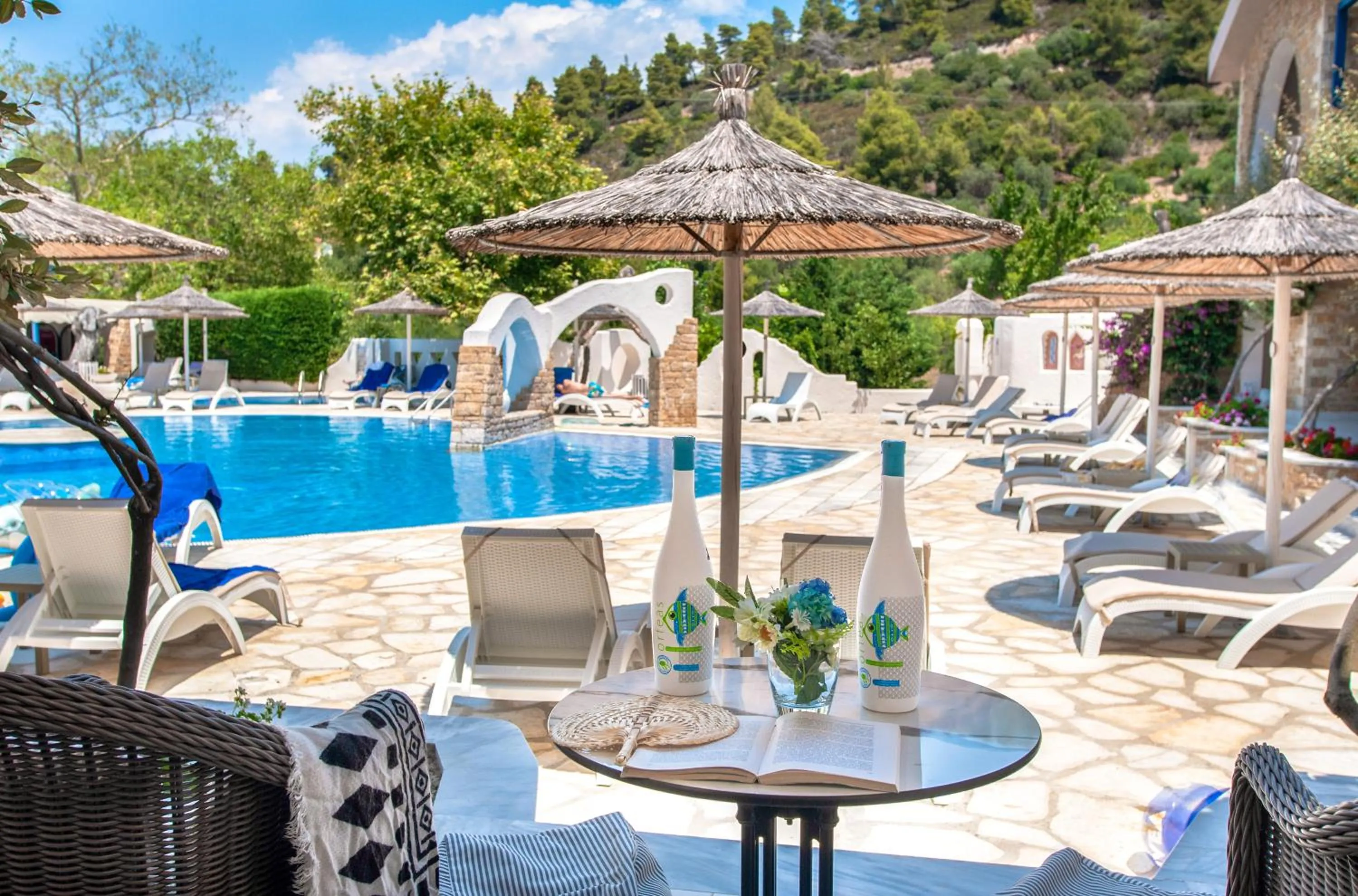 Patio in Acrotel Athena Pallas & Residence