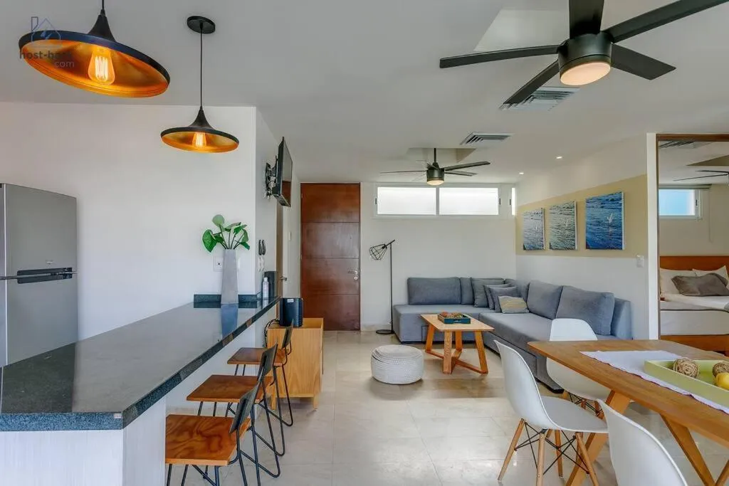 Kitchen or kitchenette in Danzamar 7, Modern Apartment 2 blocks away from 5th Avenue