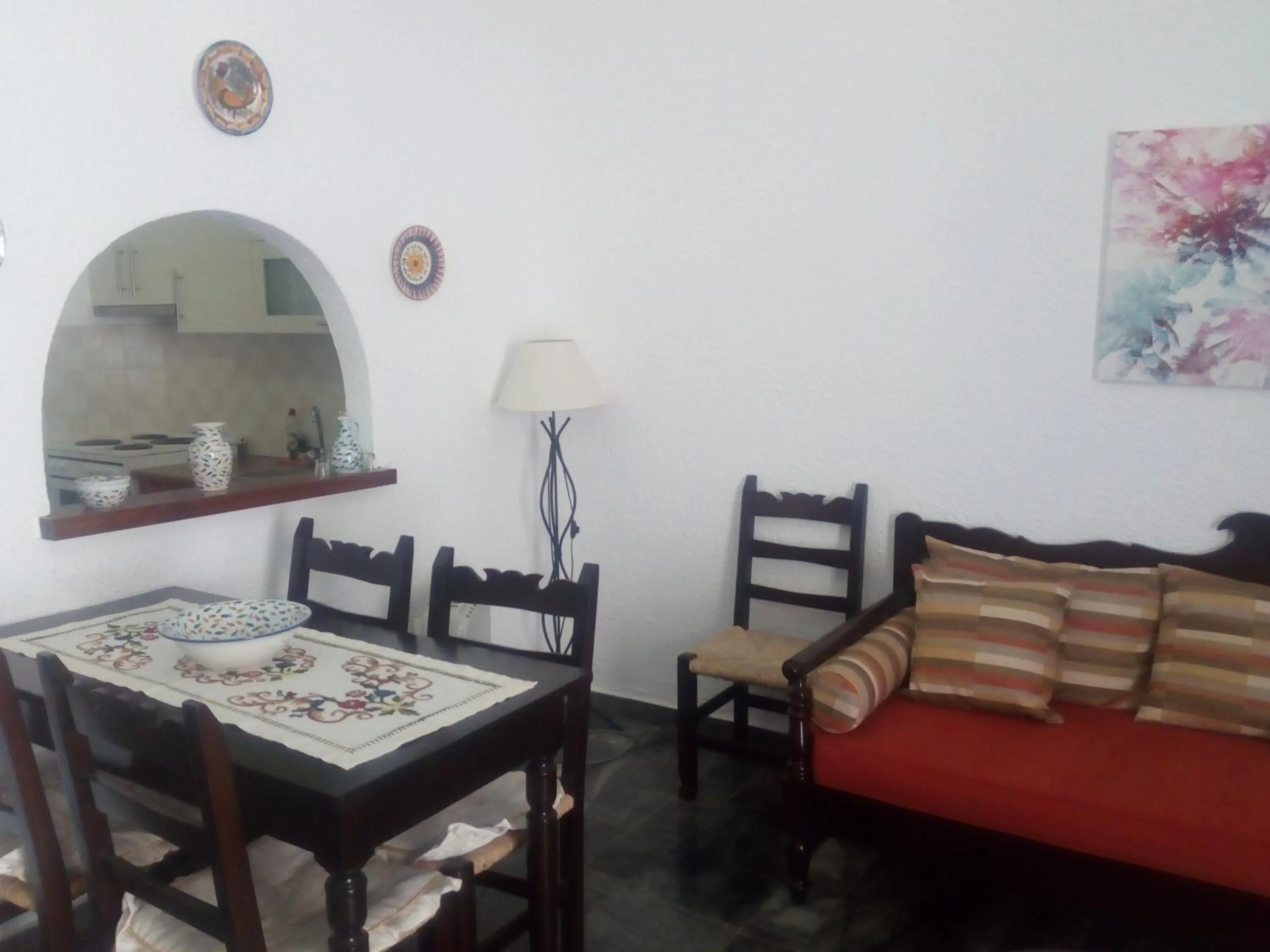 Seating area in Vangelis Villas