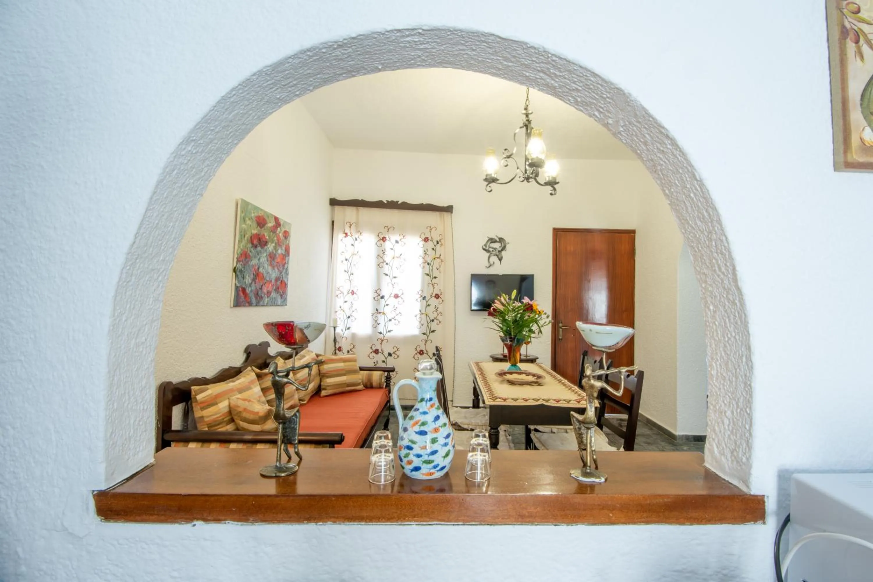Living room in Vangelis Villas