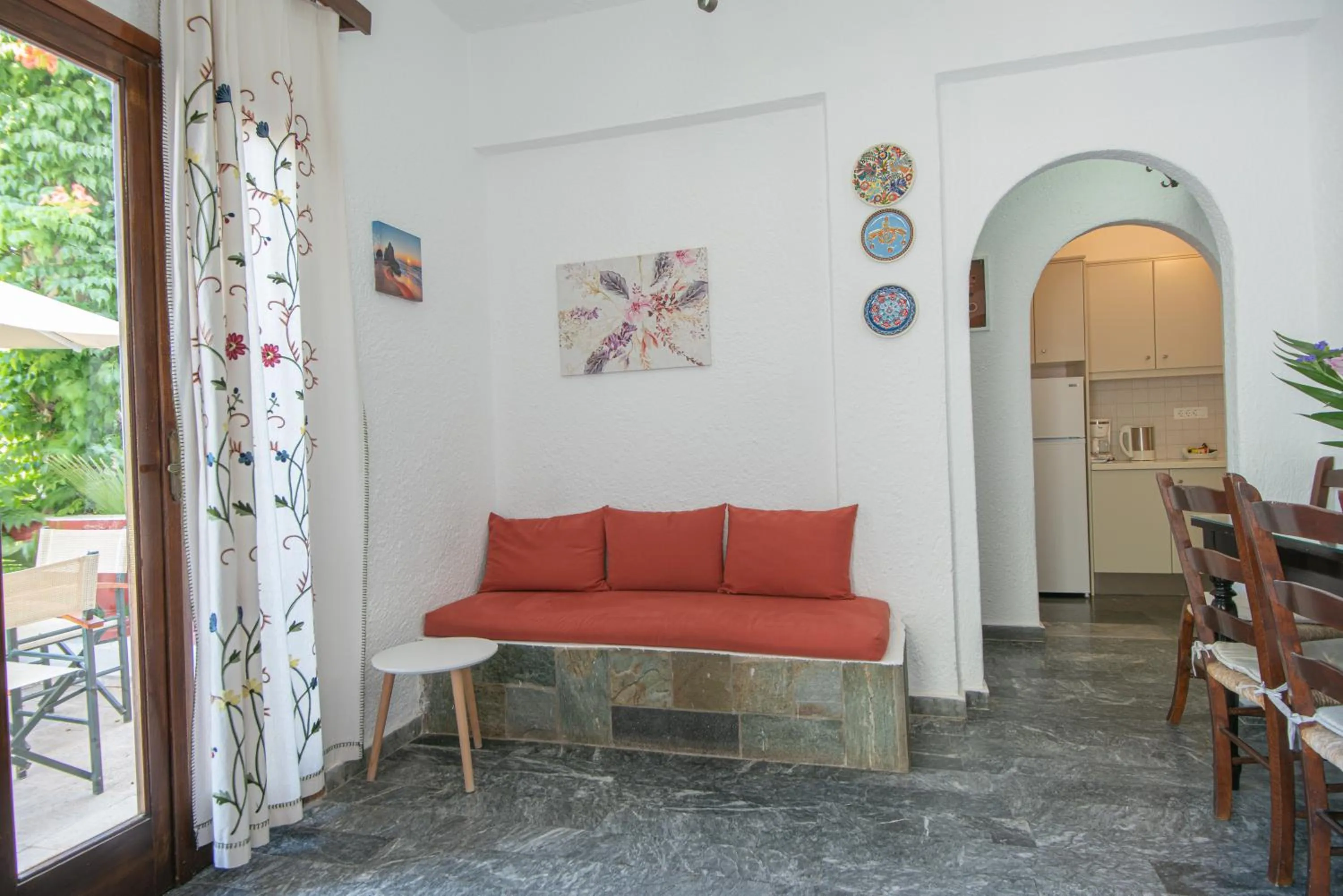 Living room in Vangelis Villas