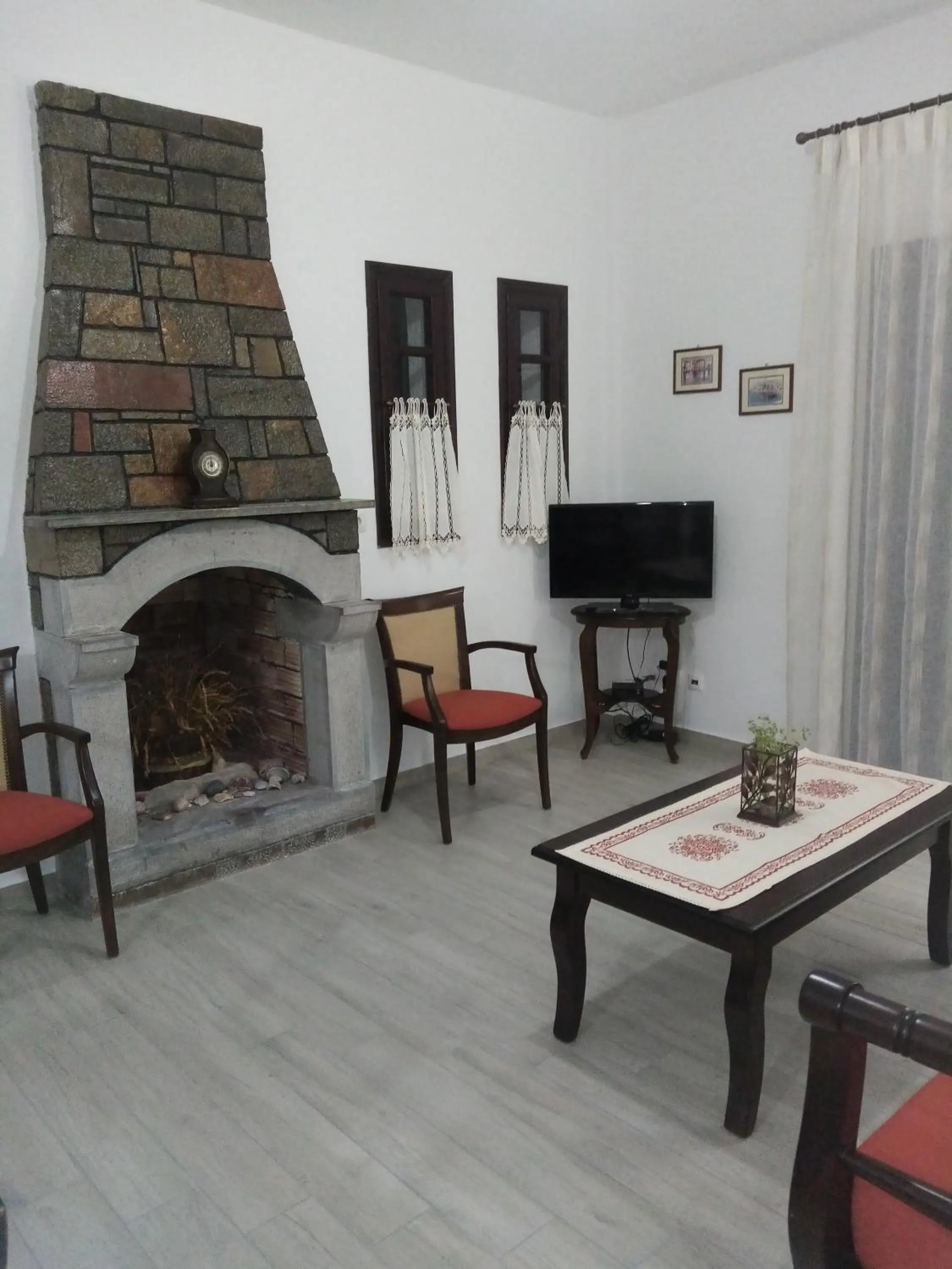 Seating area in Vangelis Villas