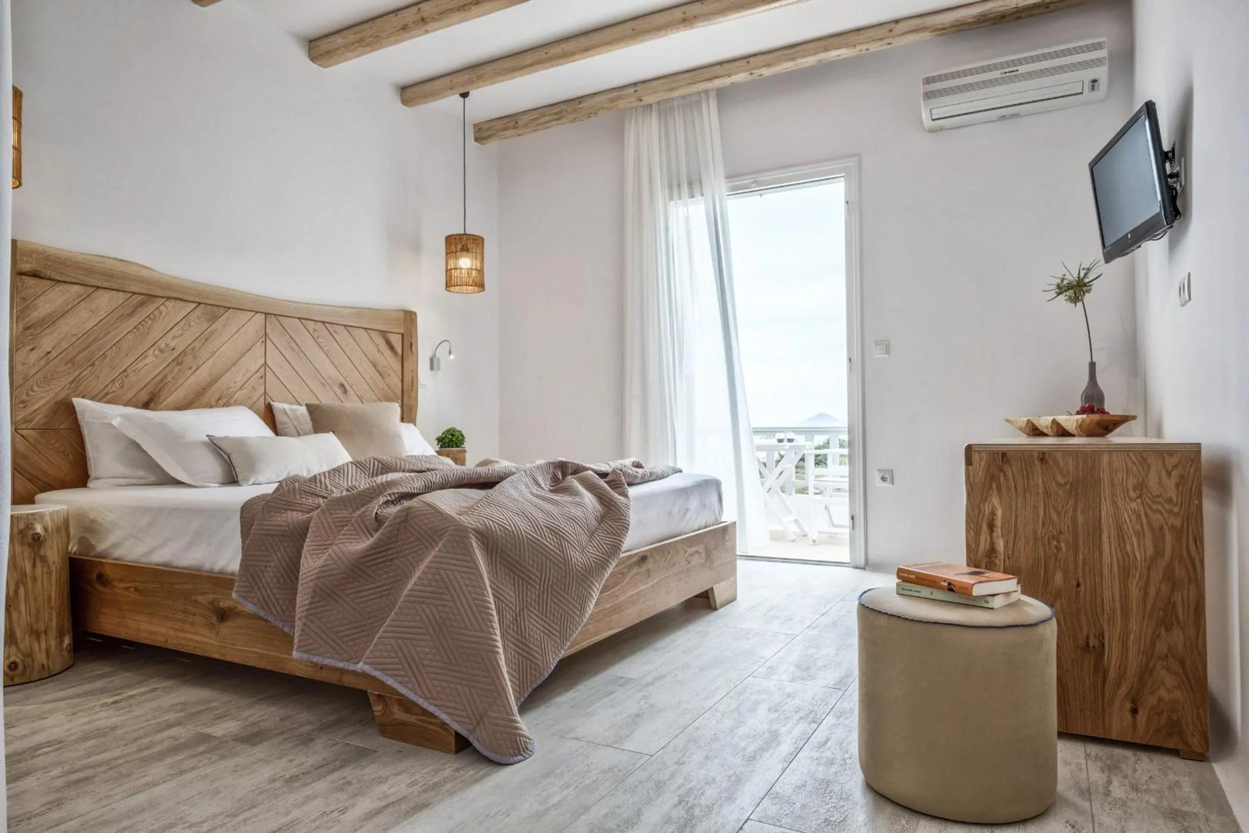 Bedroom, Bed in Orkos Beach Hotel