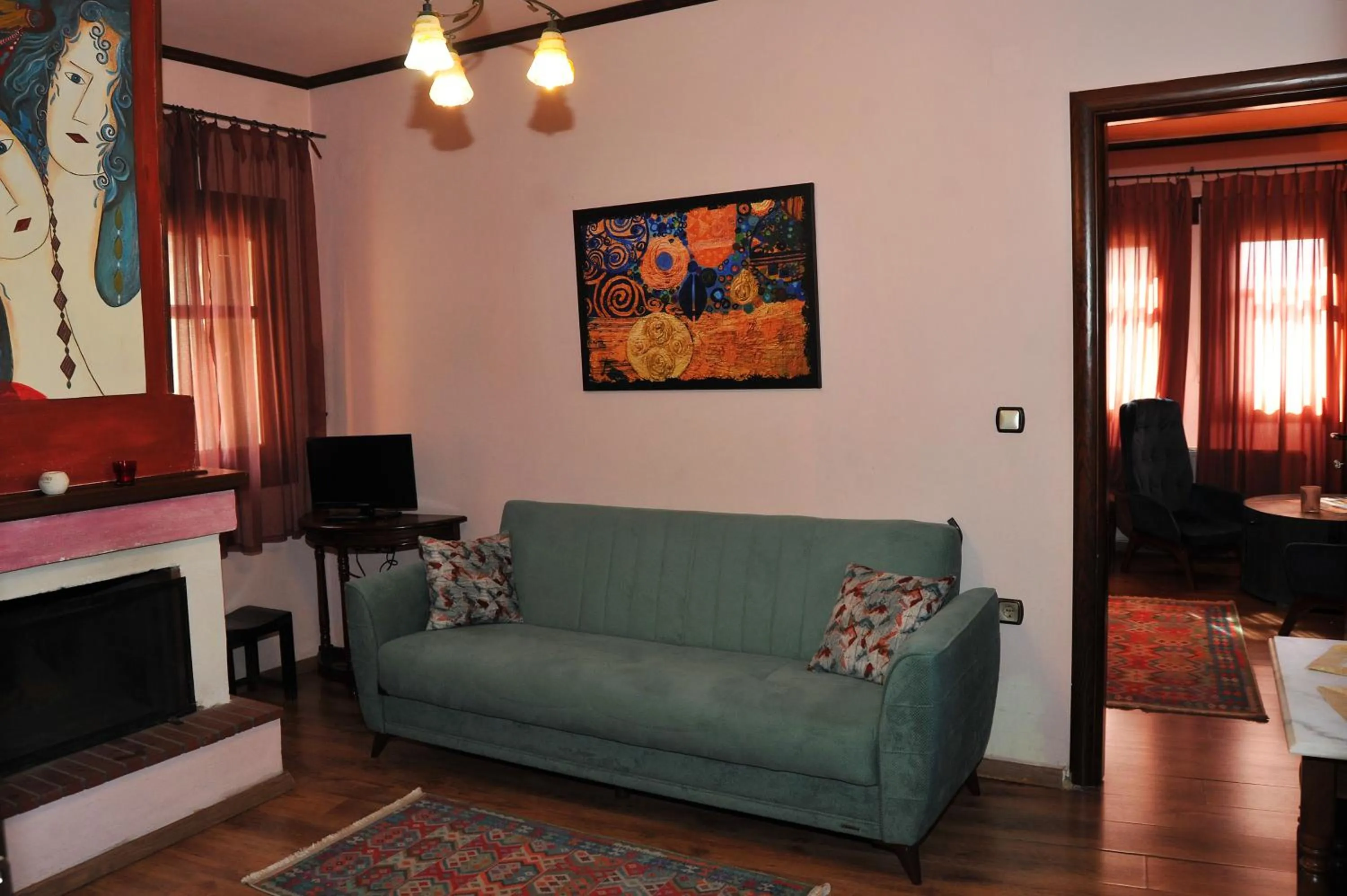 Seating area in Archontiko Mesohori Meteora