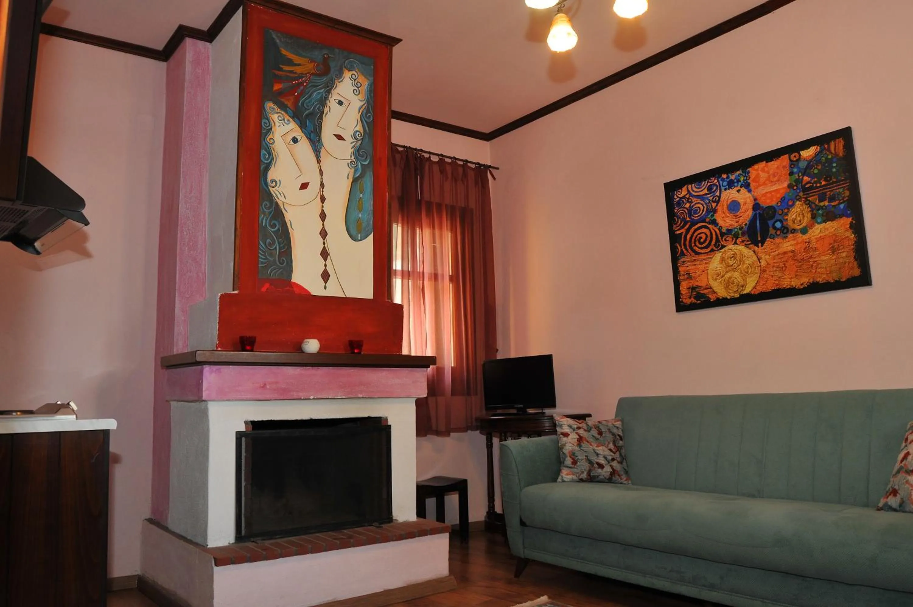 Seating area in Archontiko Mesohori Meteora