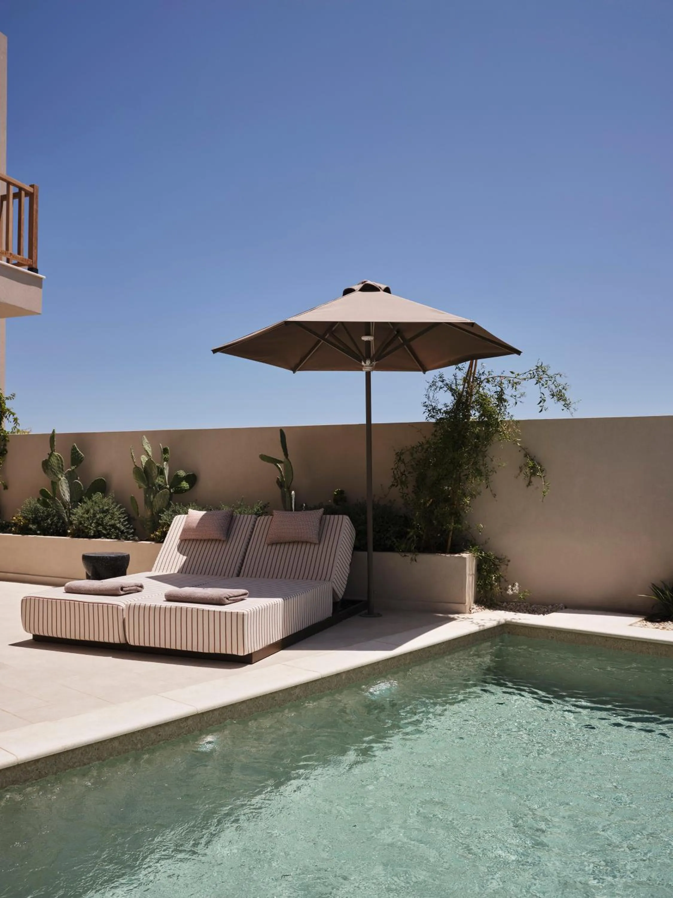 Seating area in NAUMA PAROS Design Boutique Hotel