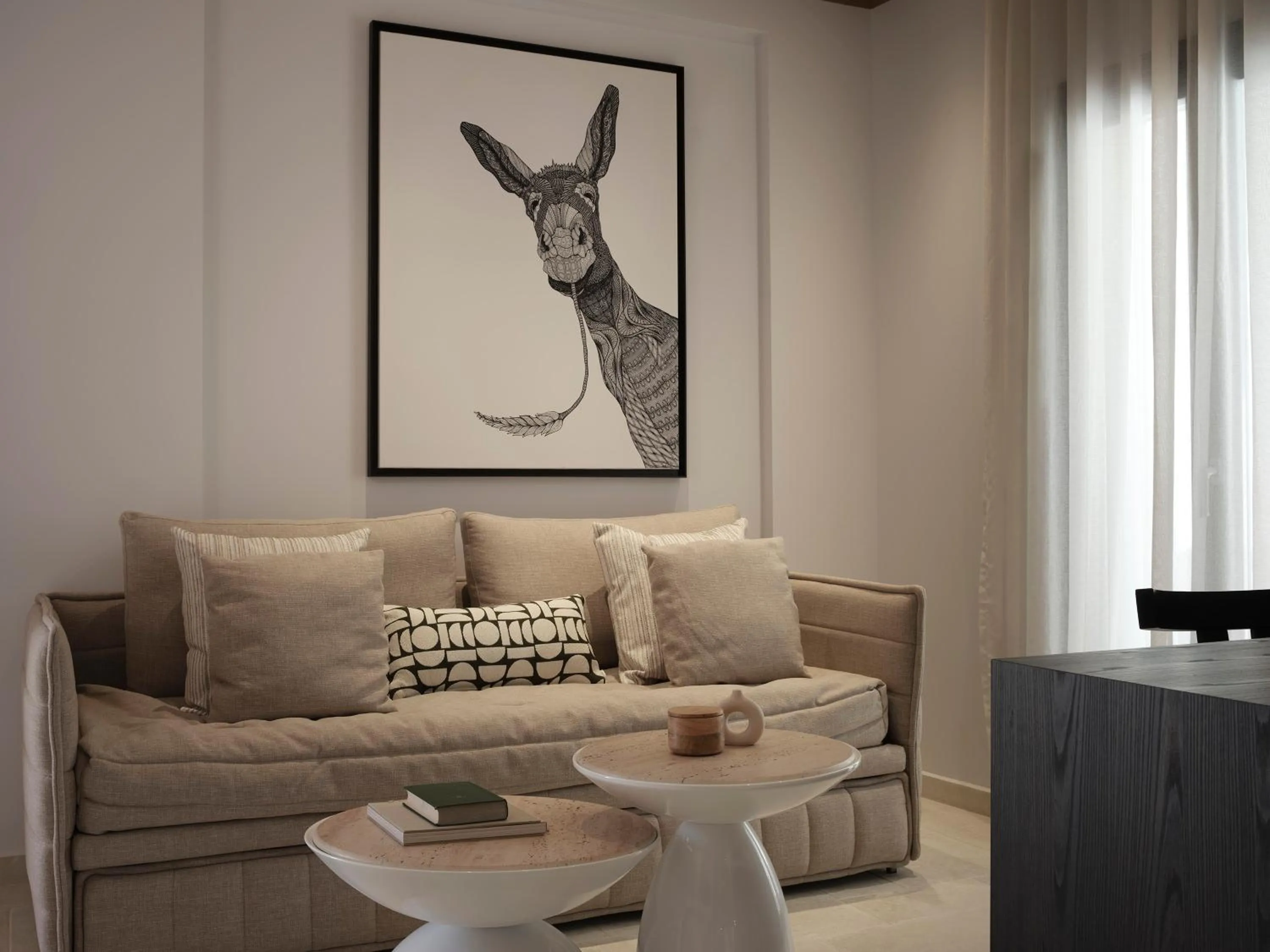 Living room in NAUMA PAROS Design Boutique Hotel