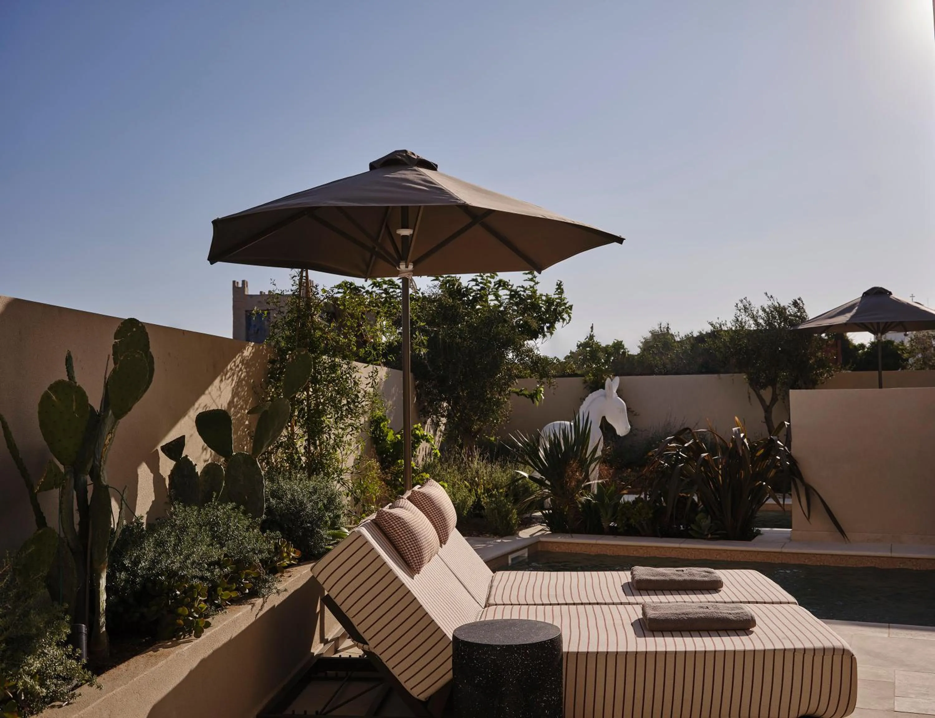 sunbed in NAUMA PAROS Design Boutique Hotel