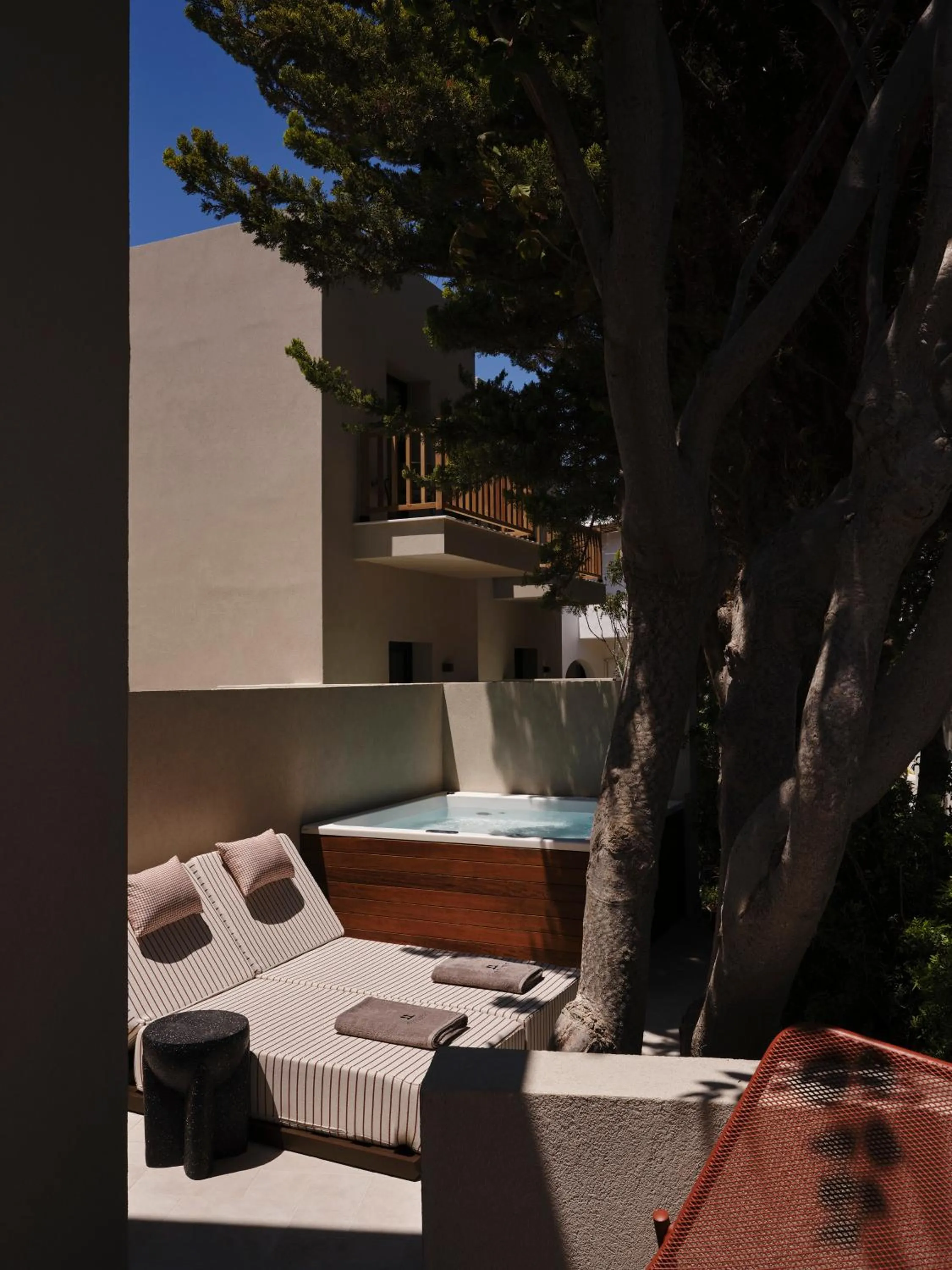 Seating area in NAUMA PAROS Design Boutique Hotel