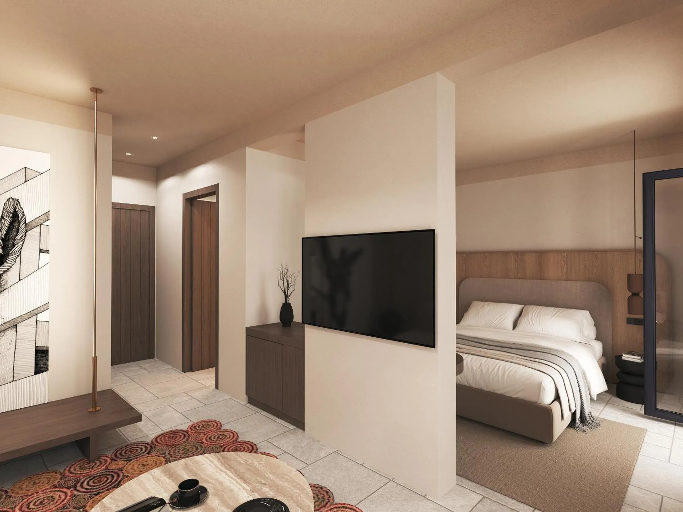 TV and multimedia, Bed in Hotel Marinero