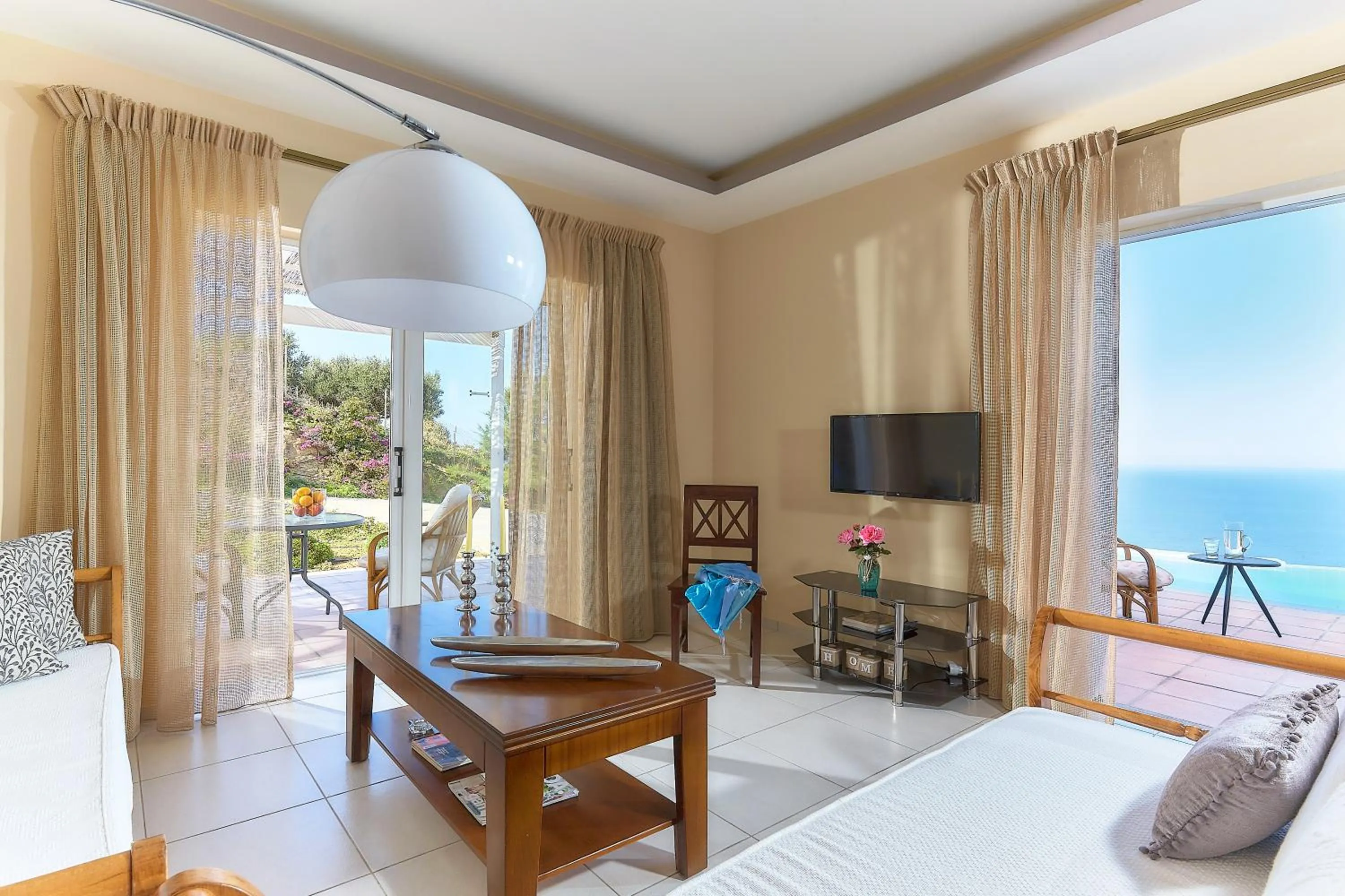 Living room in Nymphes Luxury Apartments