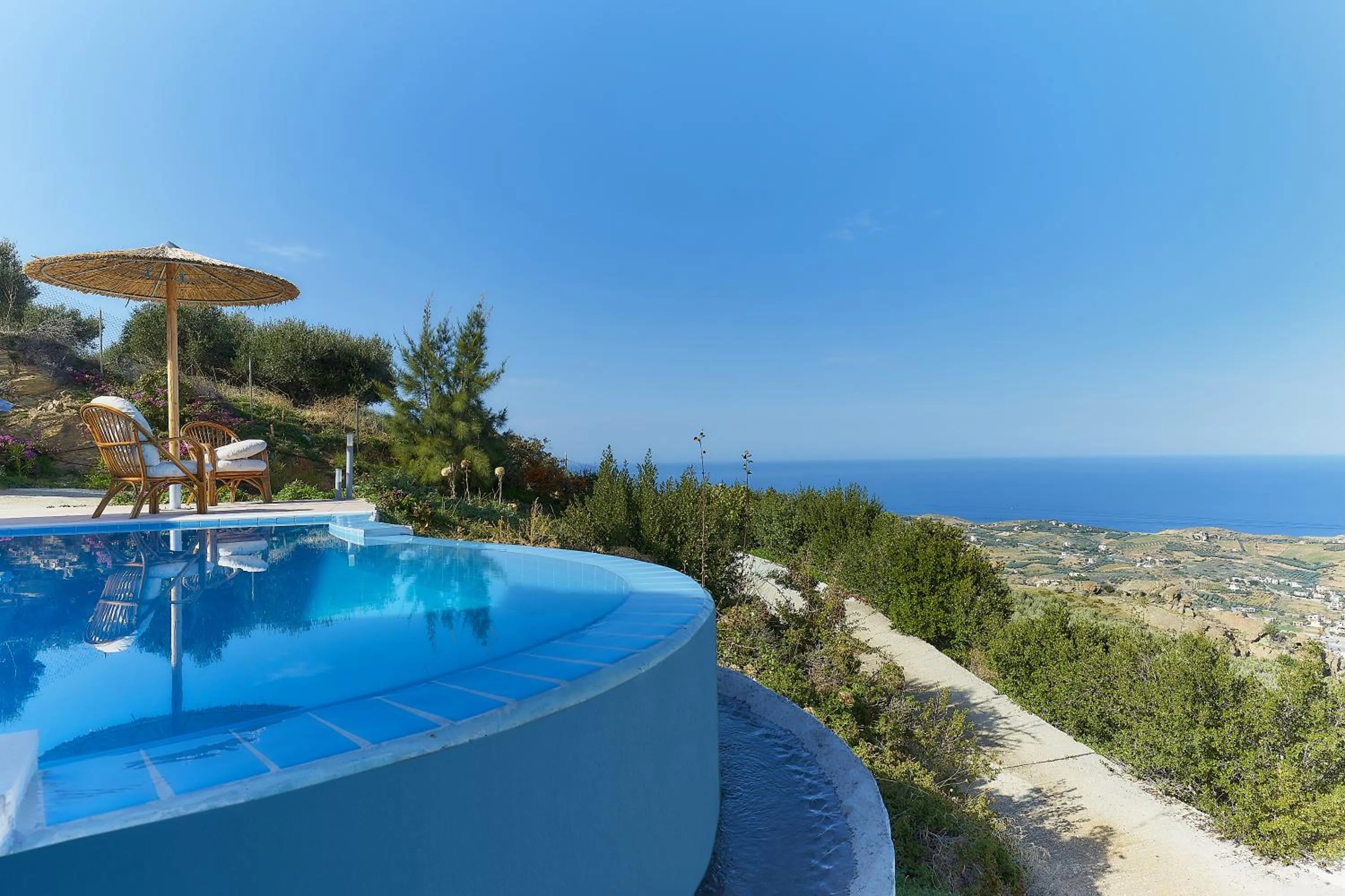 Pool view in Nymphes Luxury Apartments