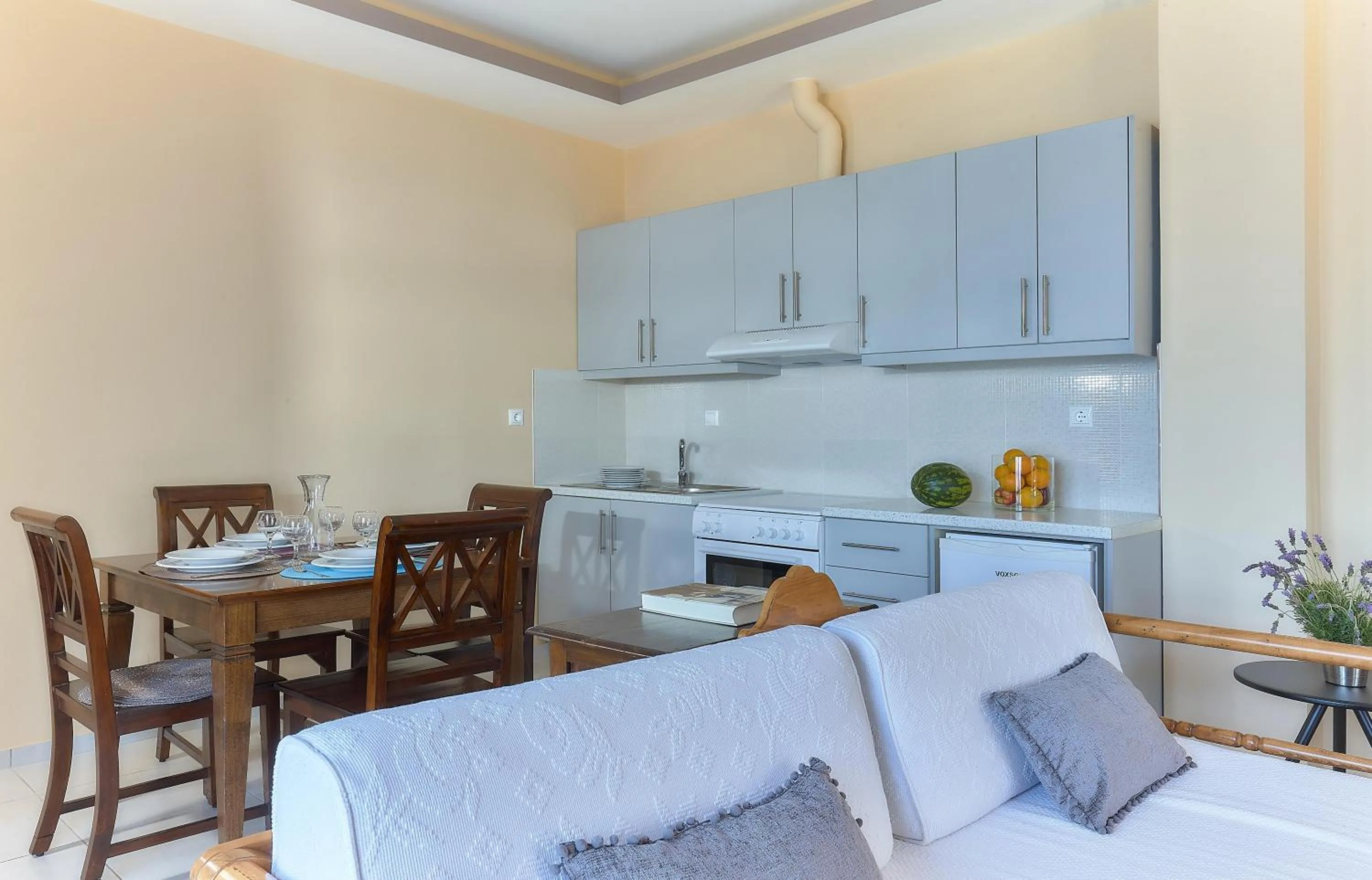 Kitchen or kitchenette in Nymphes Luxury Apartments