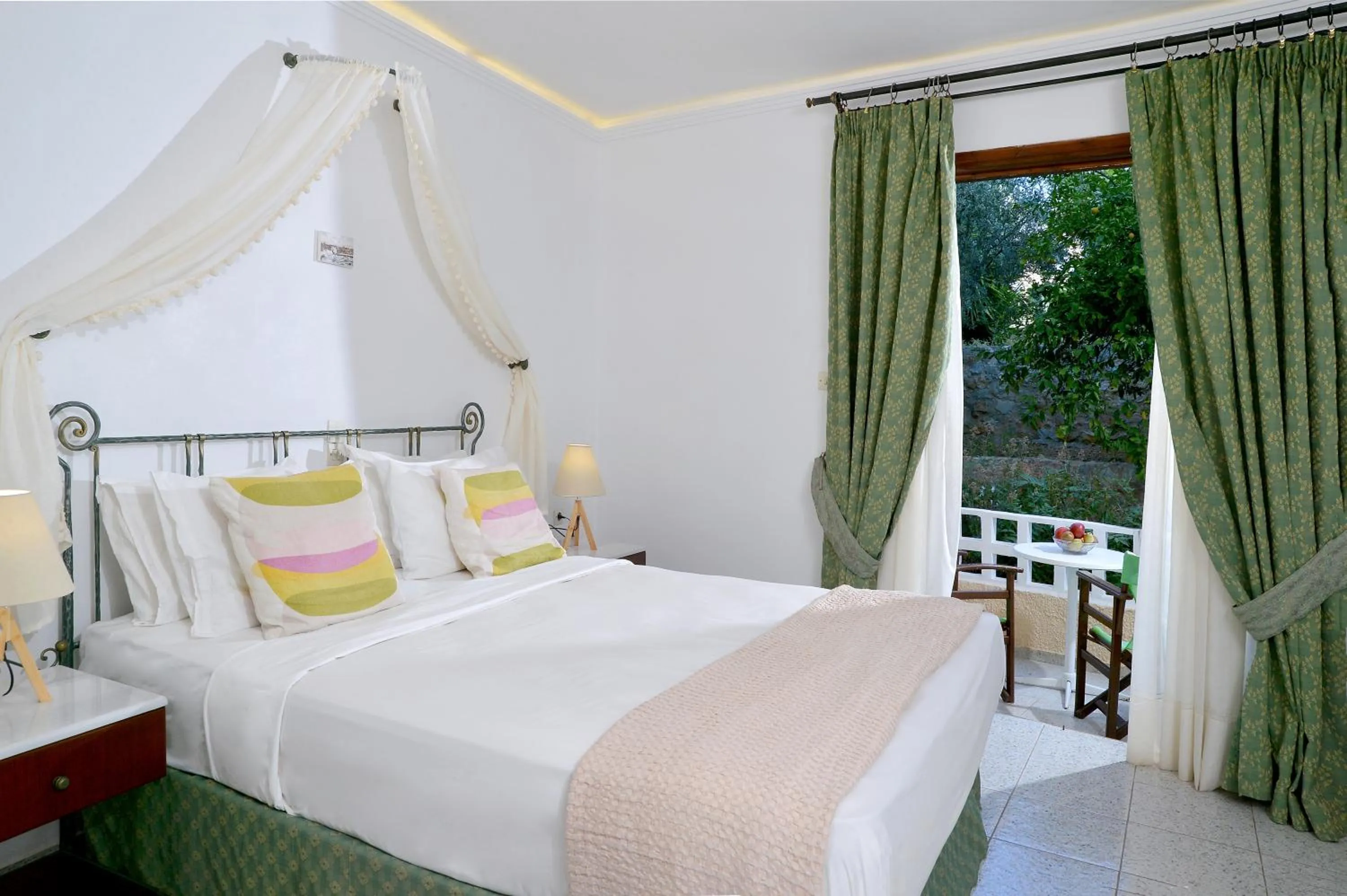 Bed in Vasilaras Hotel