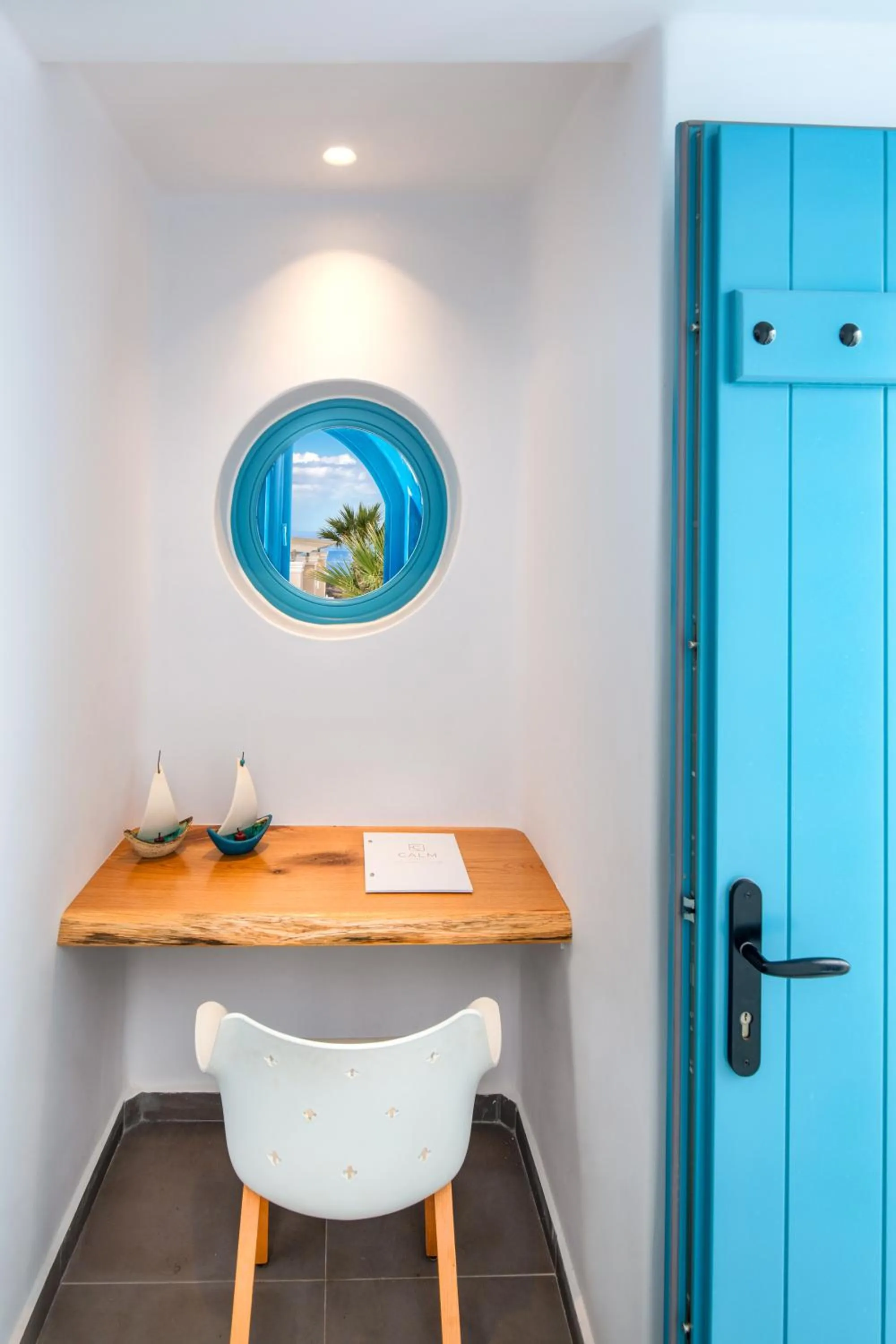 Seating area in Evgenia Villas & Suites by Calm Collection