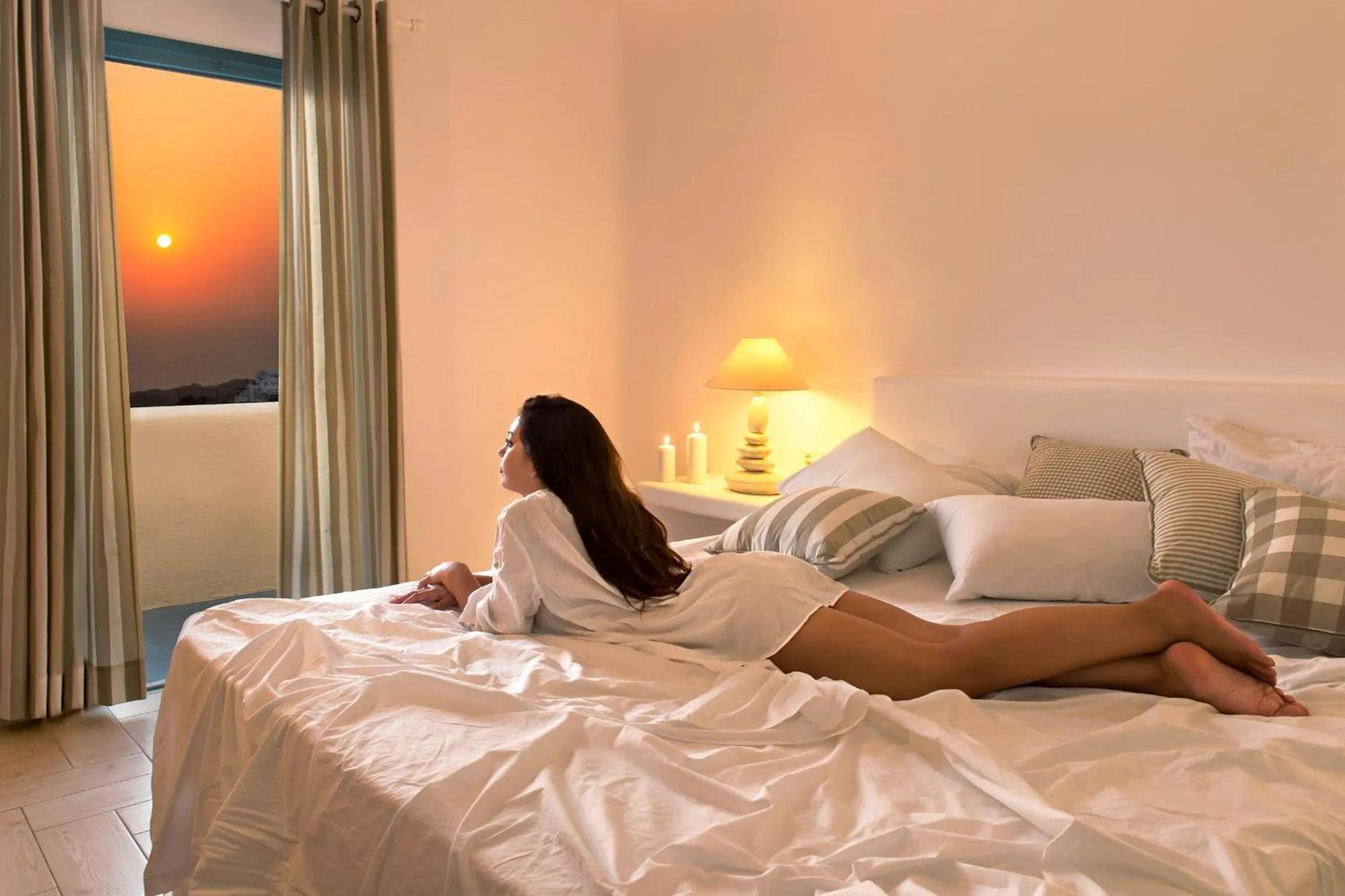 Bedroom, Bed in Evgenia Villas & Suites by Calm Collection