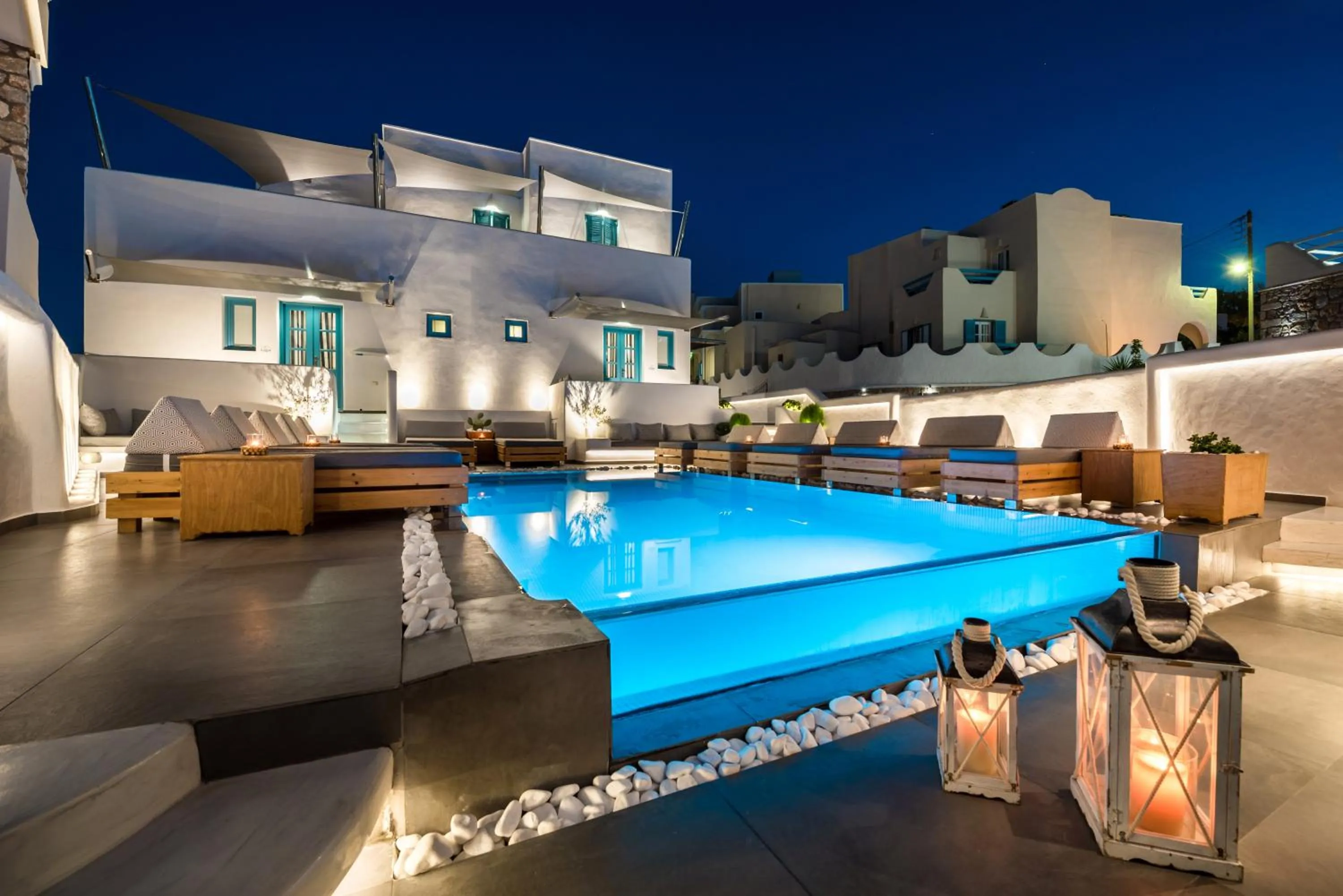 Pool view in Evgenia Villas & Suites by Calm Collection