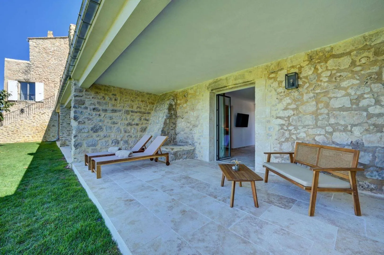 Patio in Domaine de Privadière & Spa