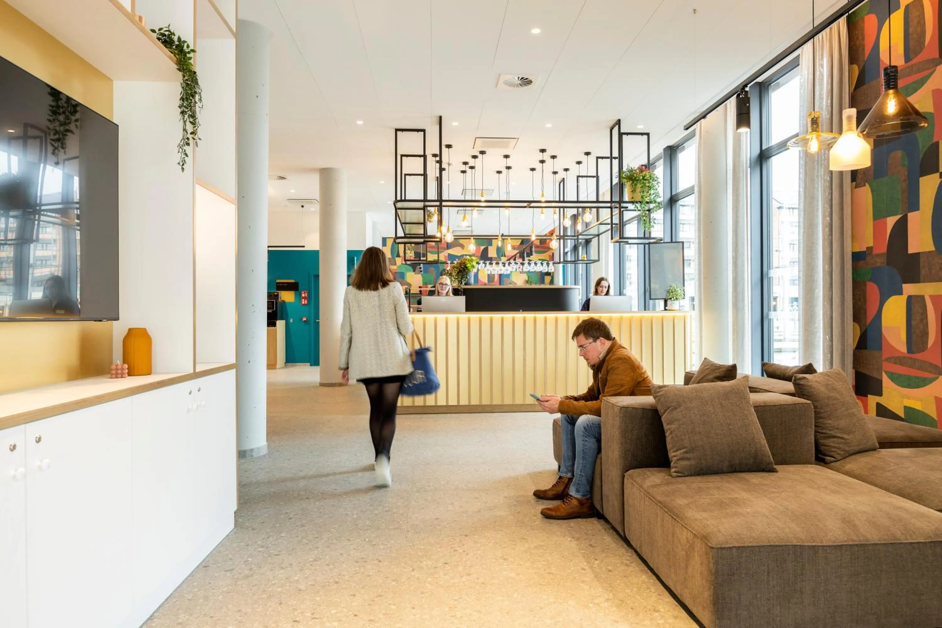 Lobby or reception in B&B HOTEL Namur