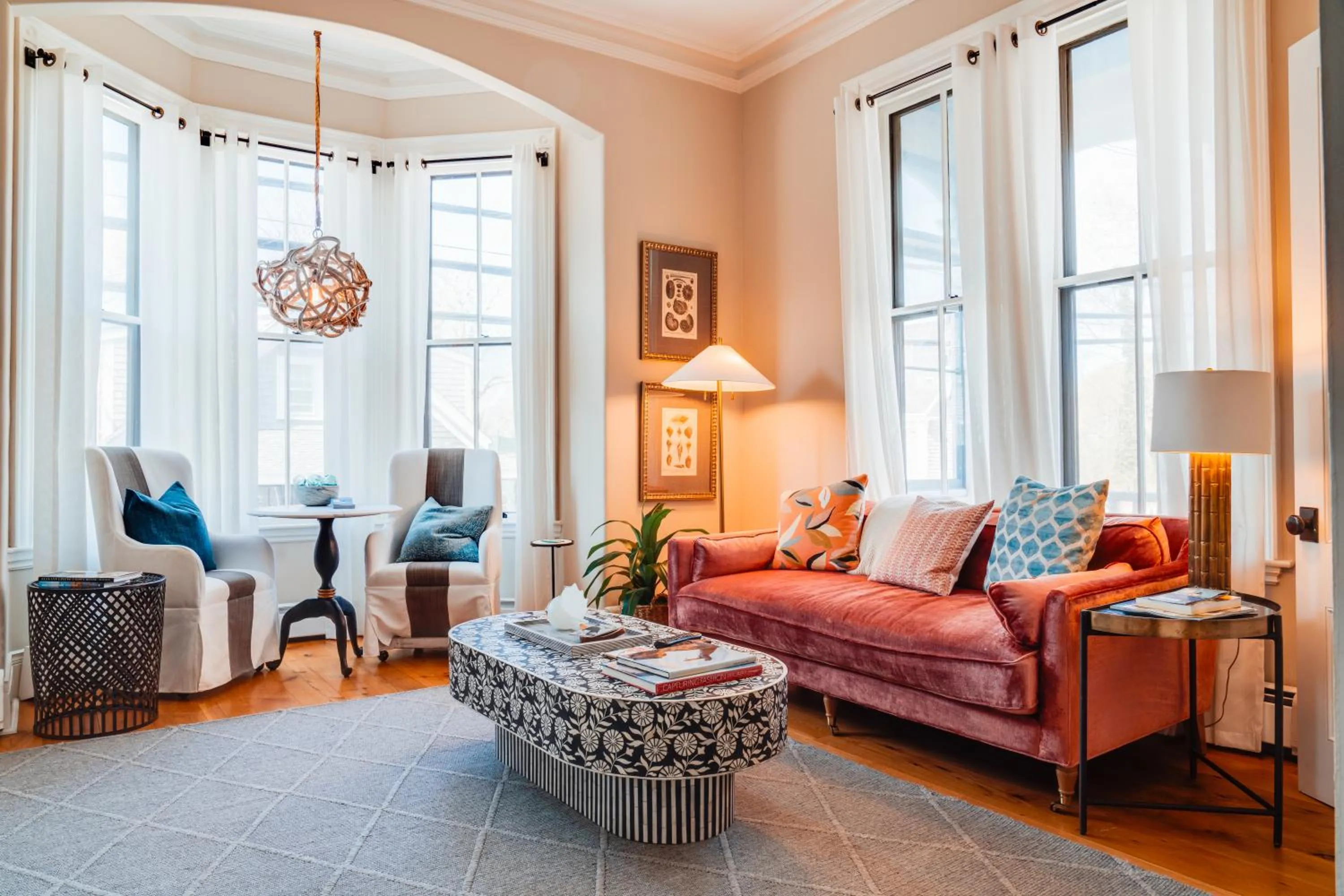 Living room in The Centerboard Nantucket