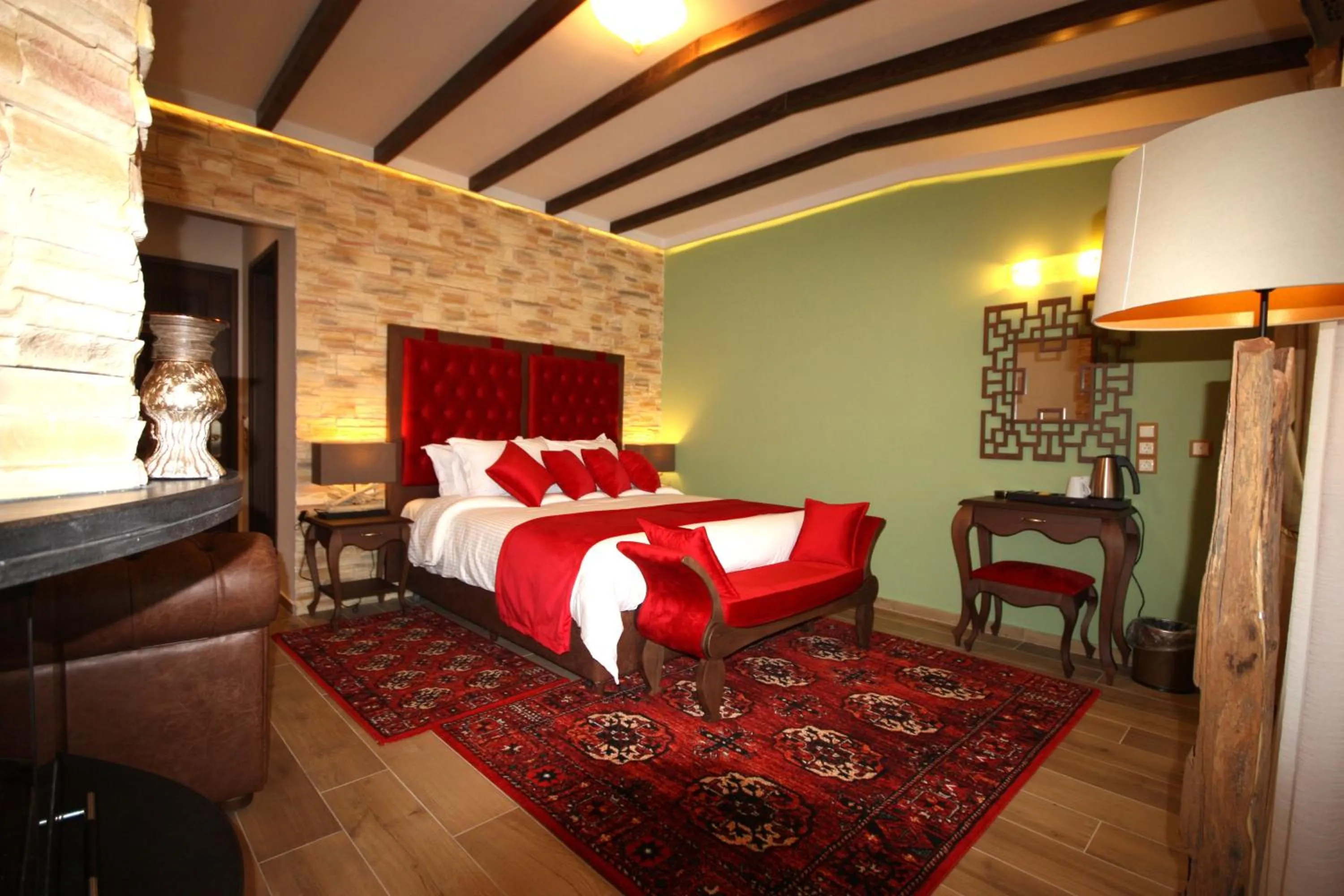 Photo of the whole room, Bed in Archontiko Metsovou Luxury Boutique Spa Hotel