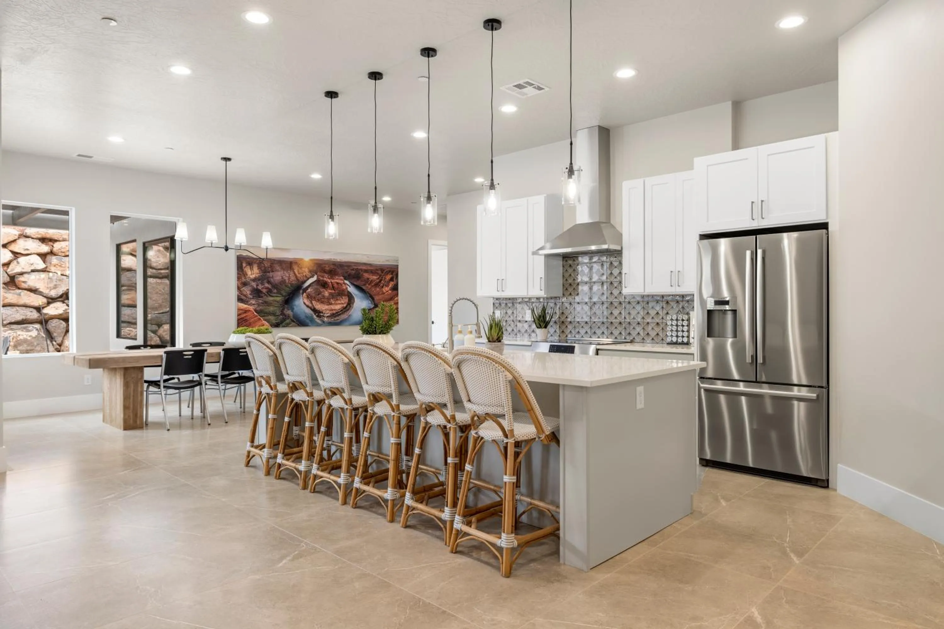 Kitchen or kitchenette in Modern Desert Oasis Lux Home w Pool and Spa