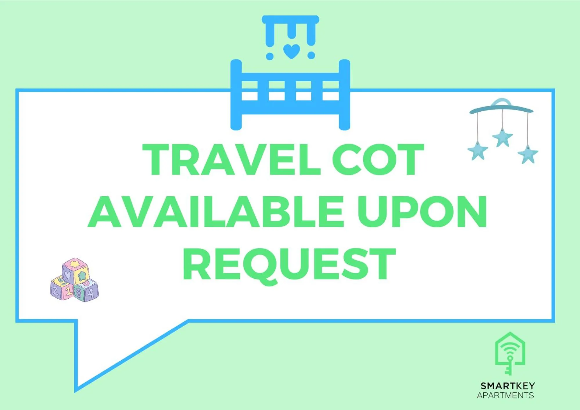 cot in Modern 1 bedroom flat with free parking