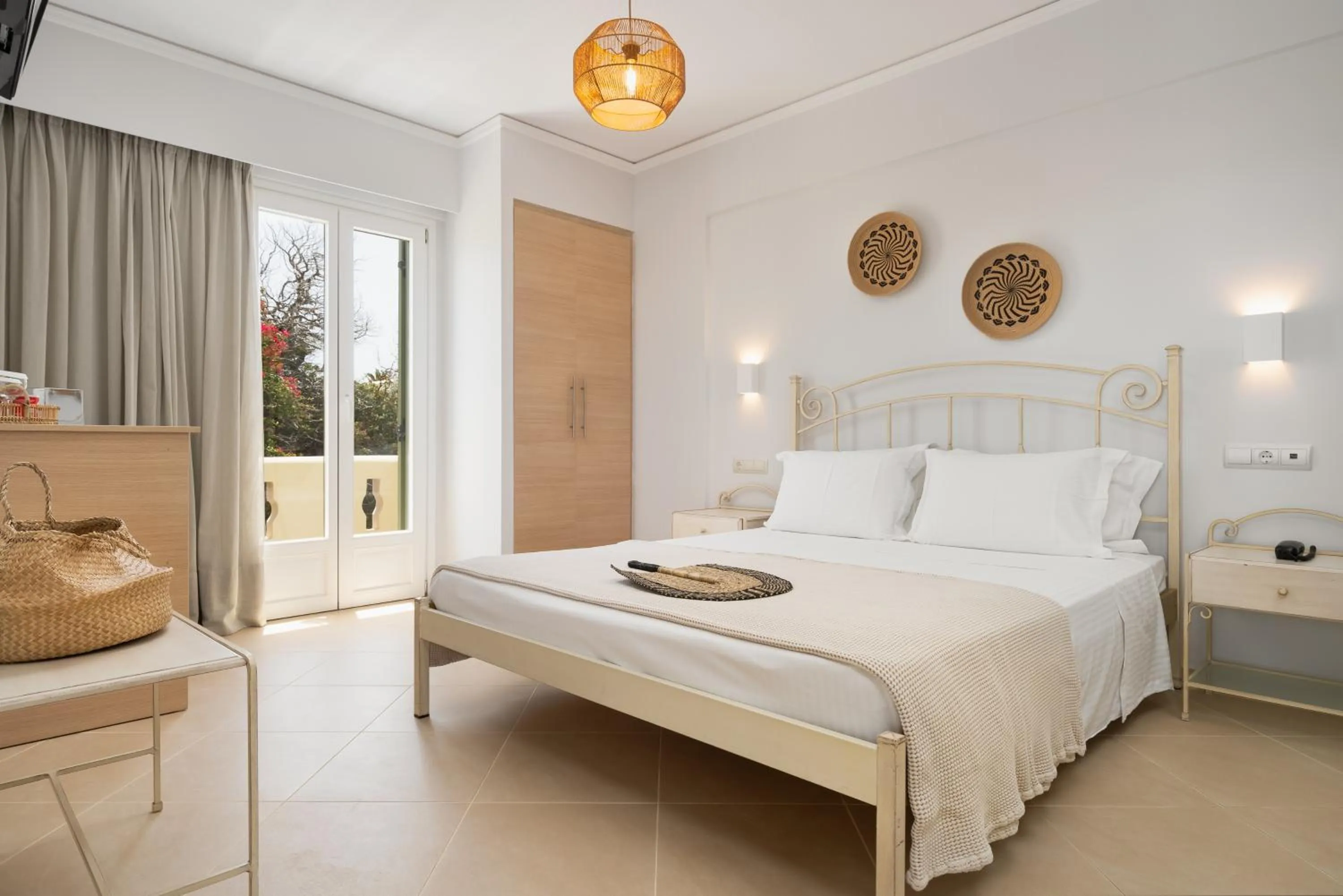 Bed in Finikas Hotel