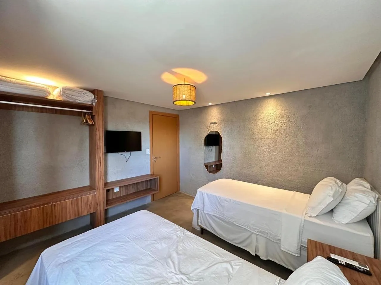 TV and multimedia, Bed in Temporada Areia e Mar Triplex com piscina privativa e área gourmet a 250m da Praia do Patacho