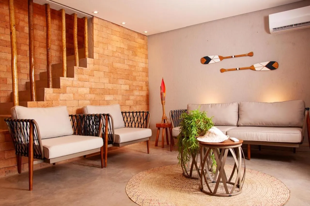 Seating area in Temporada Areia e Mar Triplex com piscina privativa e área gourmet a 250m da Praia do Patacho