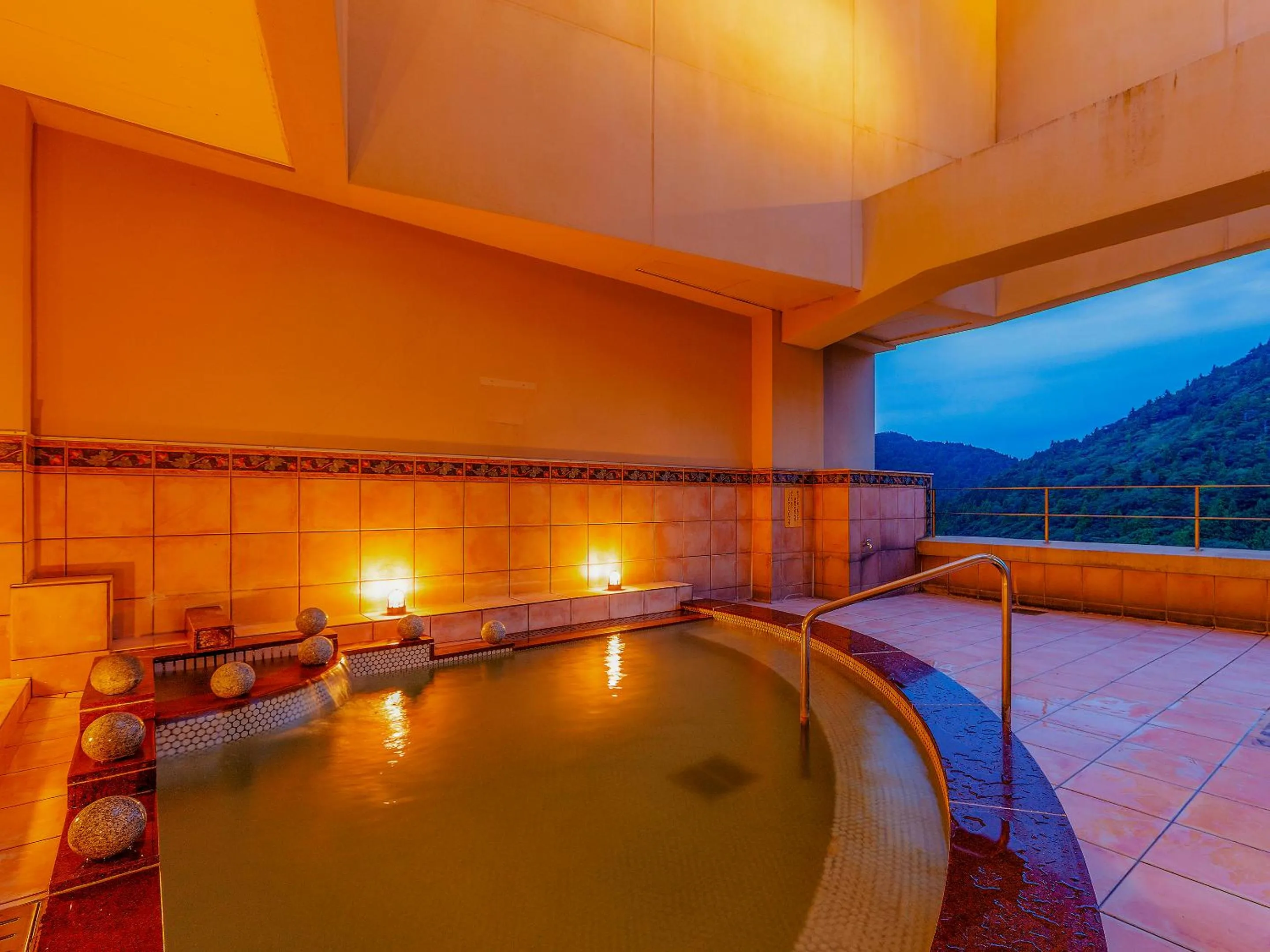 Hot Spring Bath in Ooedo Onsen Monogatari Unzen Toyokan