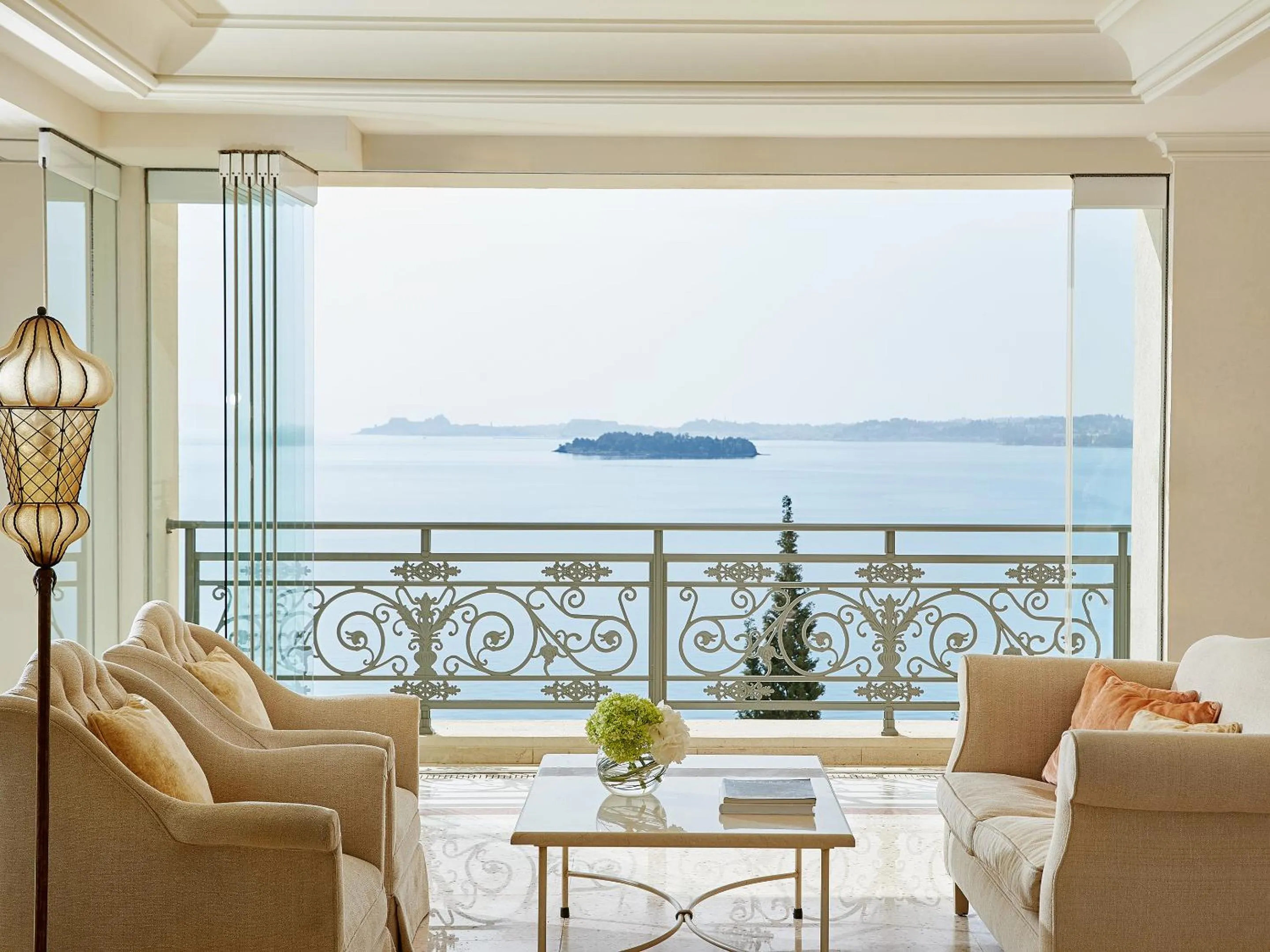 Seating area in Grecotel Eva Palace