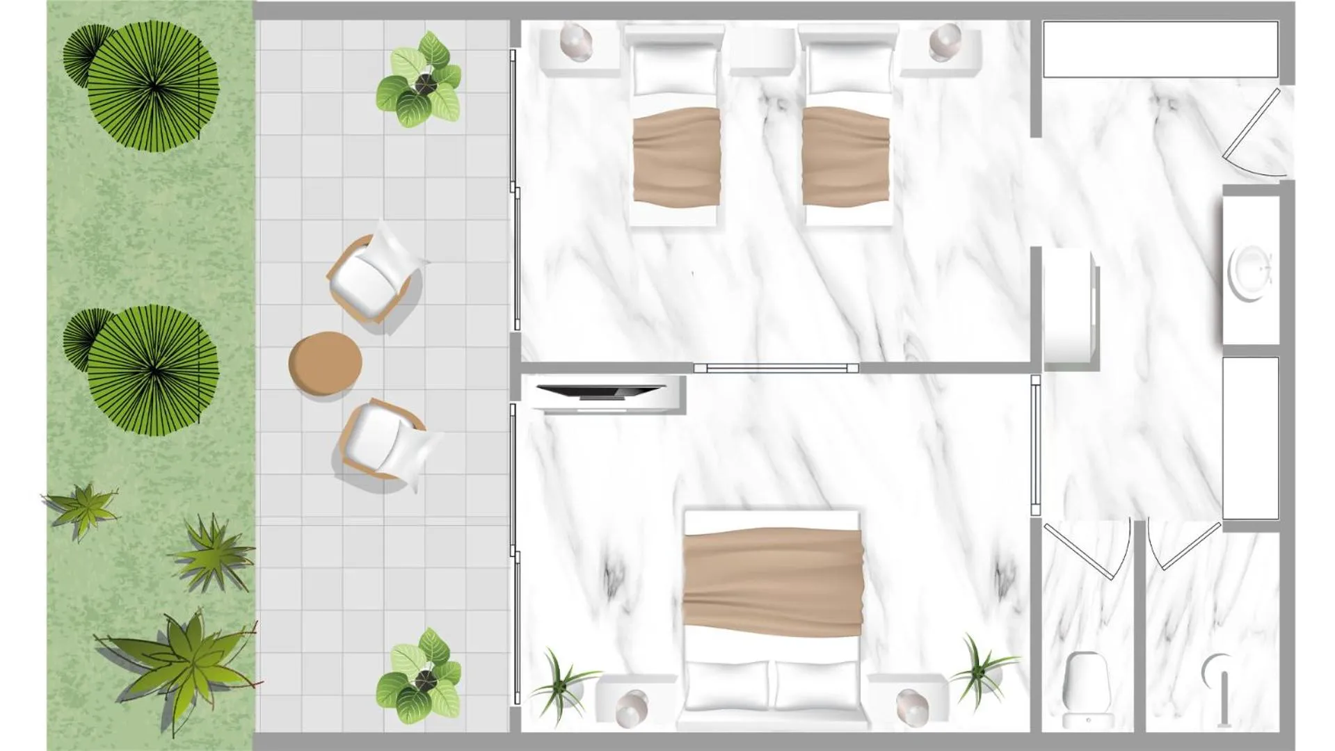 Floor plan in Corfu Imperial, A Grecotel Resort to Live