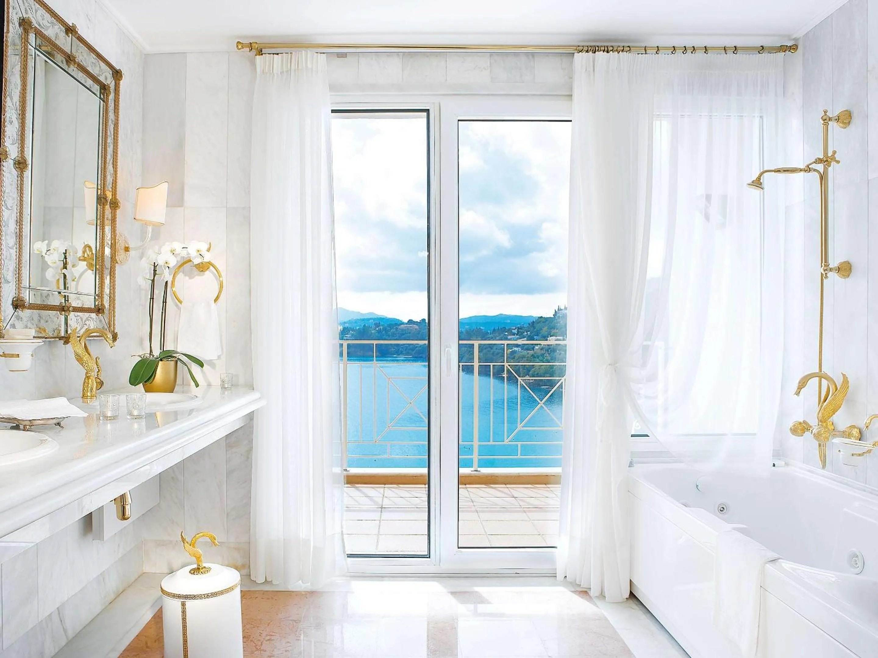Bathroom, Bed in Corfu Imperial, A Grecotel Resort to Live