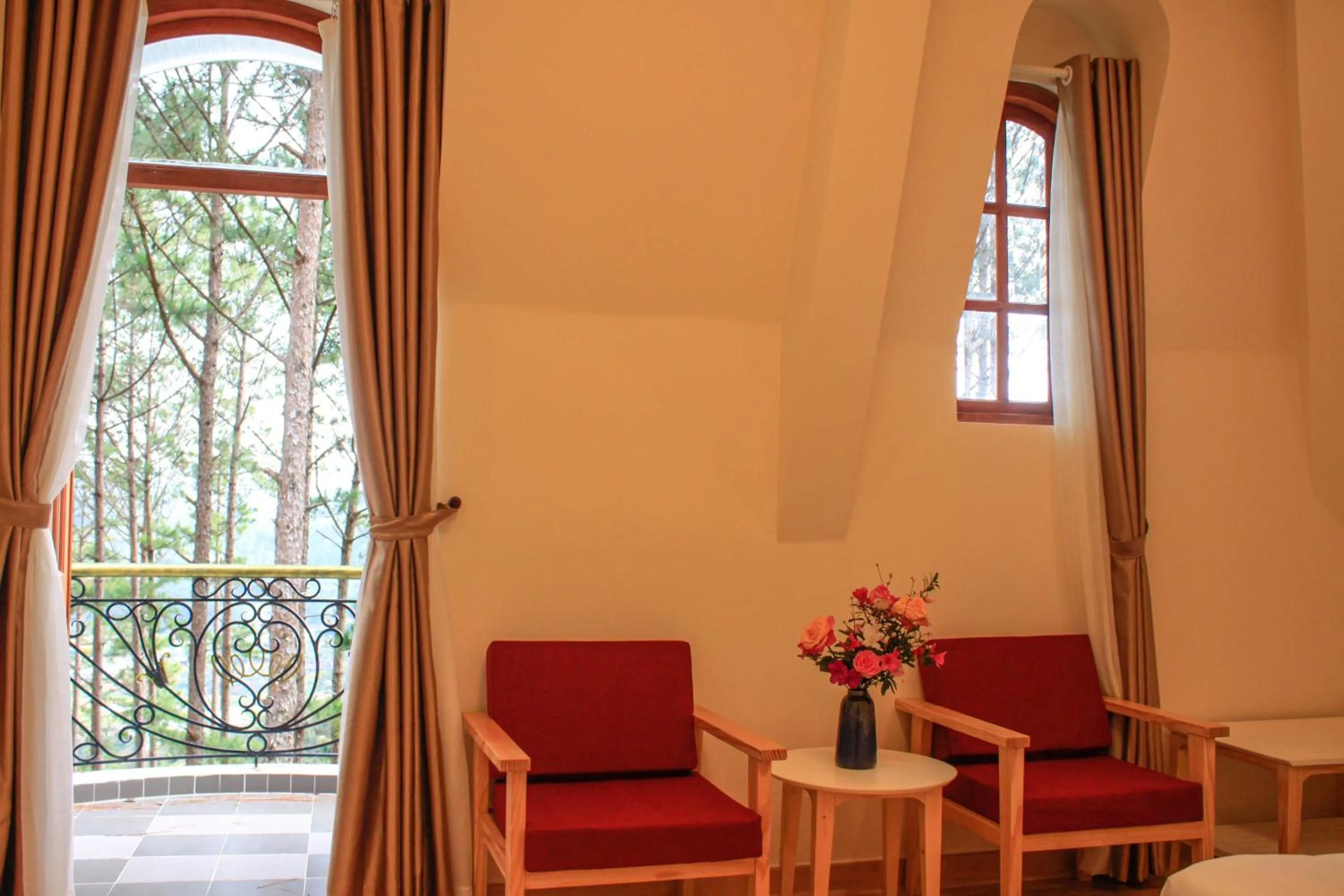 Seating area in Omirita Resort Dalat