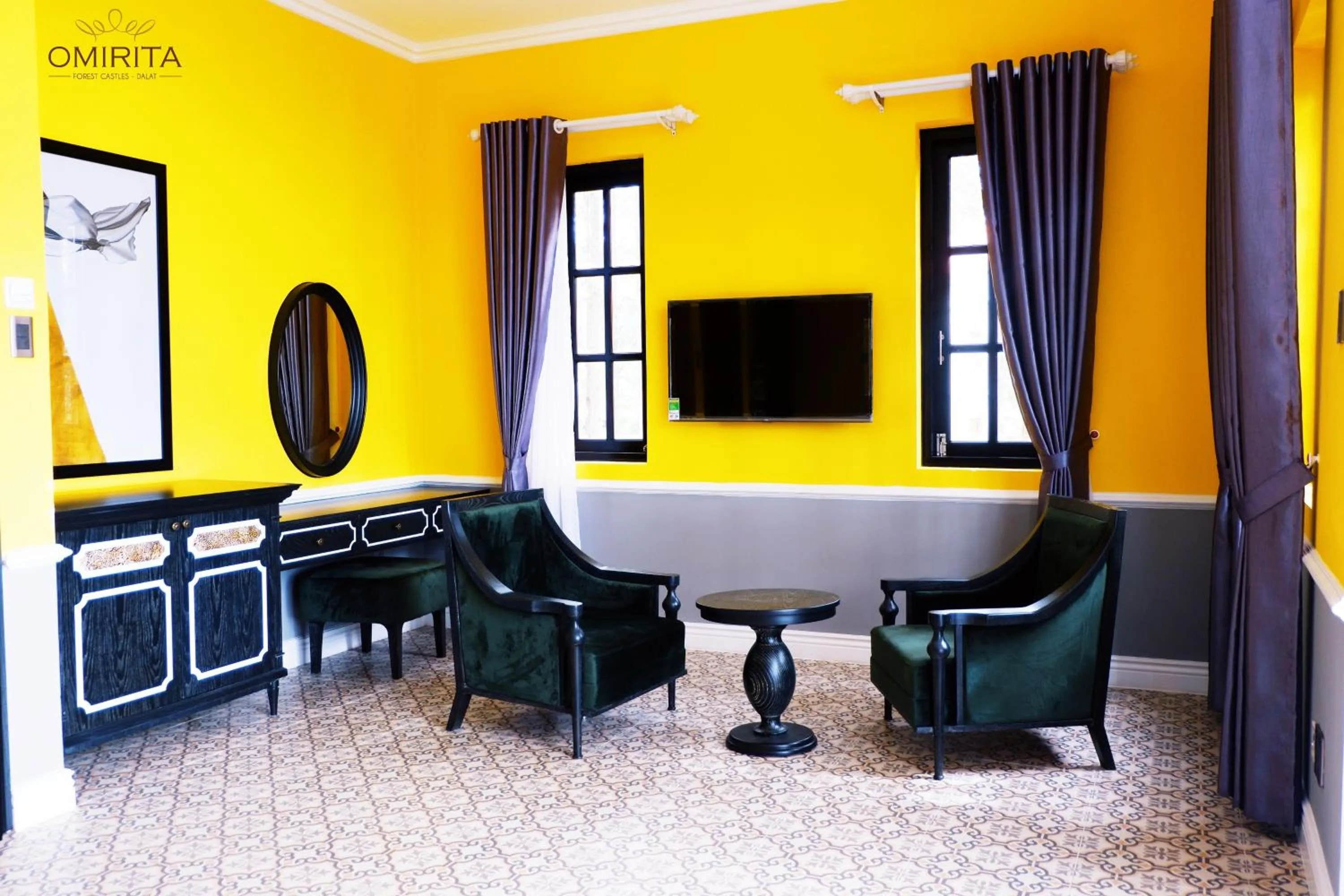 Seating area in Omirita Resort Dalat