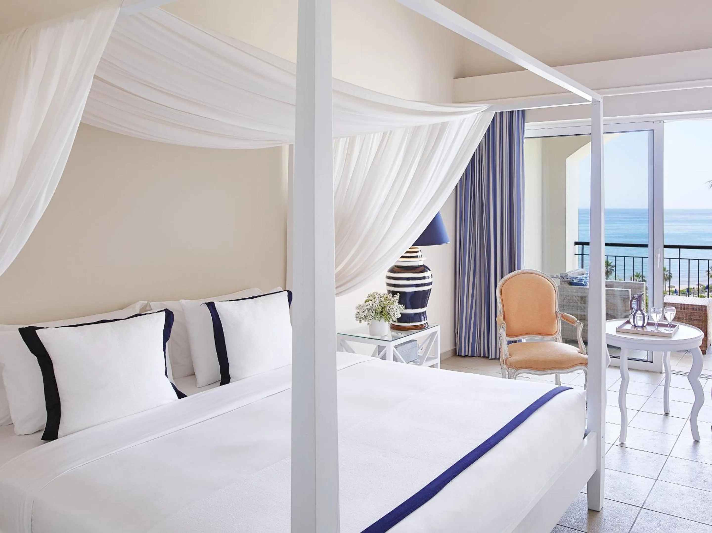 Bed in Grecotel La Riviera at Riviera Olympia & Aqua Park