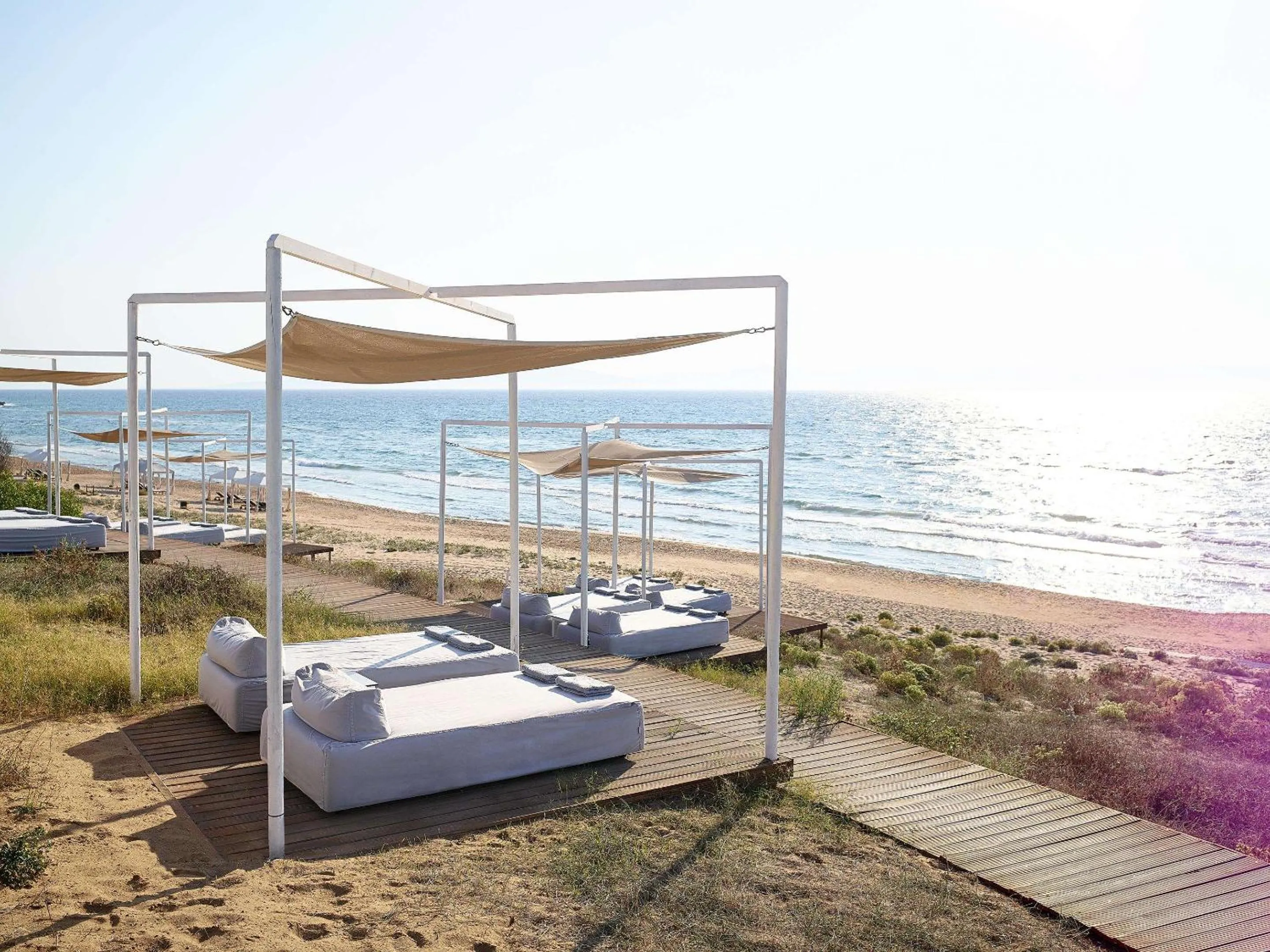 Beach in Grecotel La Riviera at Riviera Olympia & Aqua Park