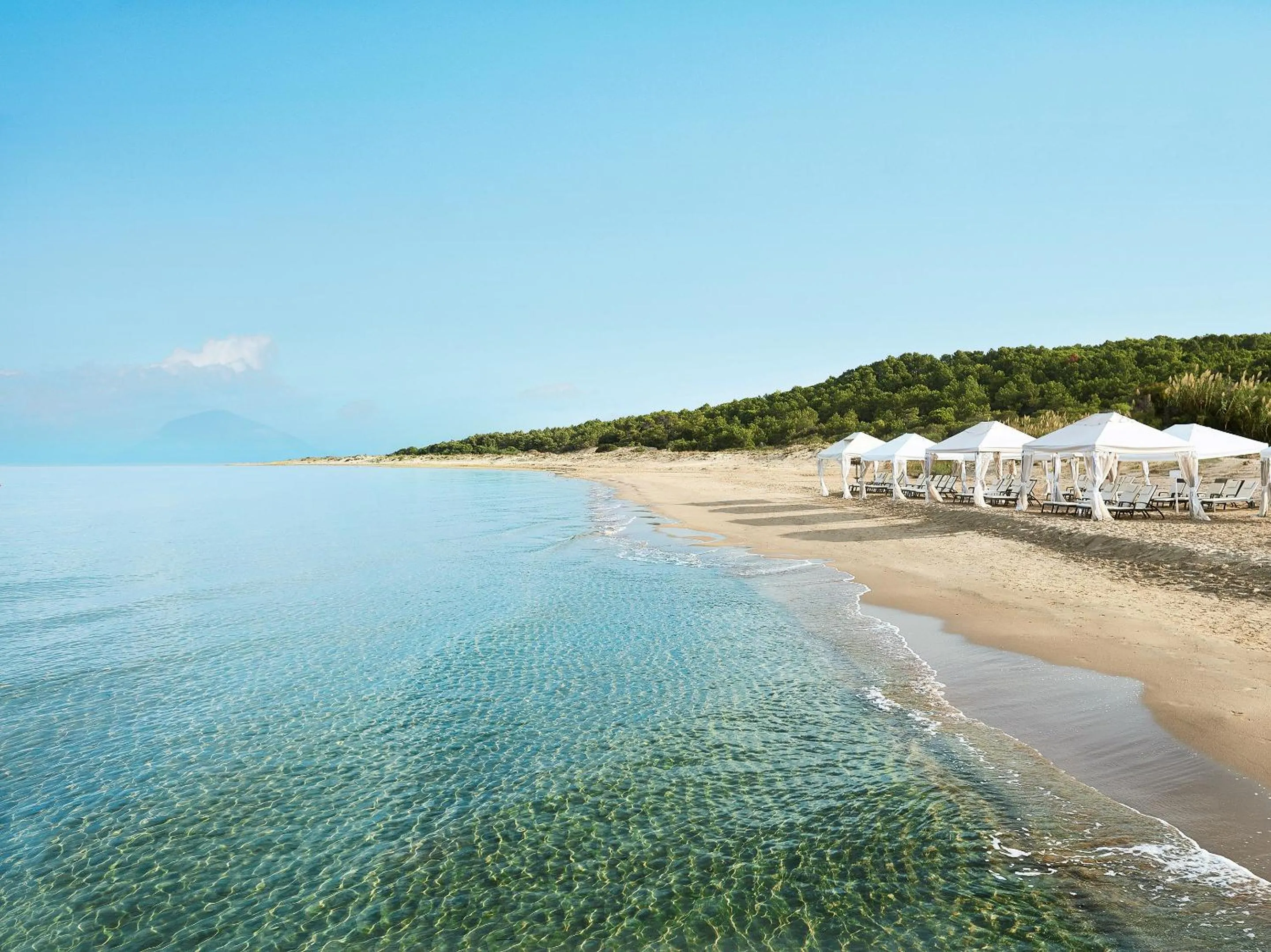 Beach in Mandola Rosa at Riviera Olympia, A Grecotel Resort to Live