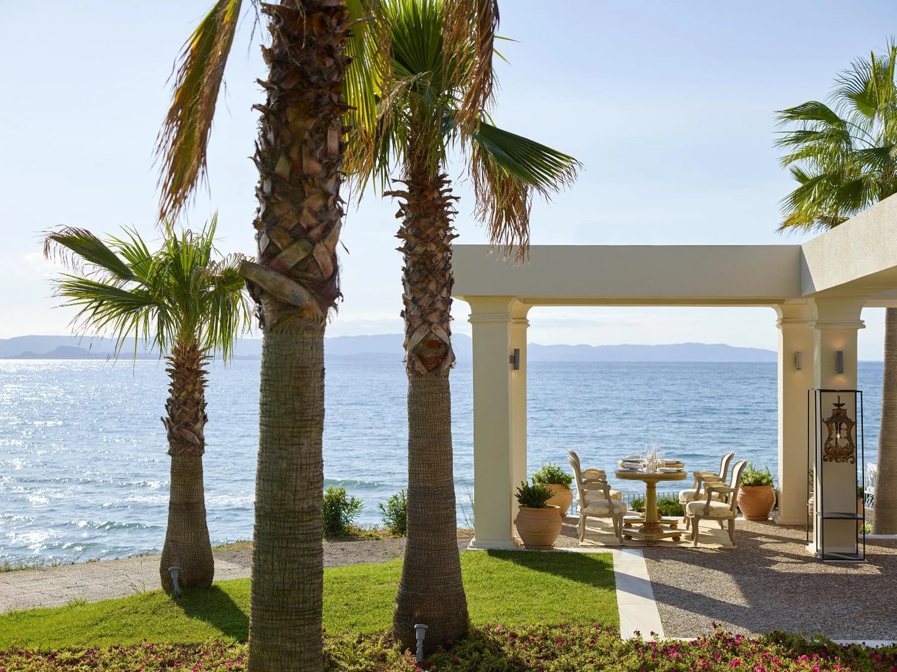 Patio in Mandola Rosa at Riviera Olympia, A Grecotel Resort to Live